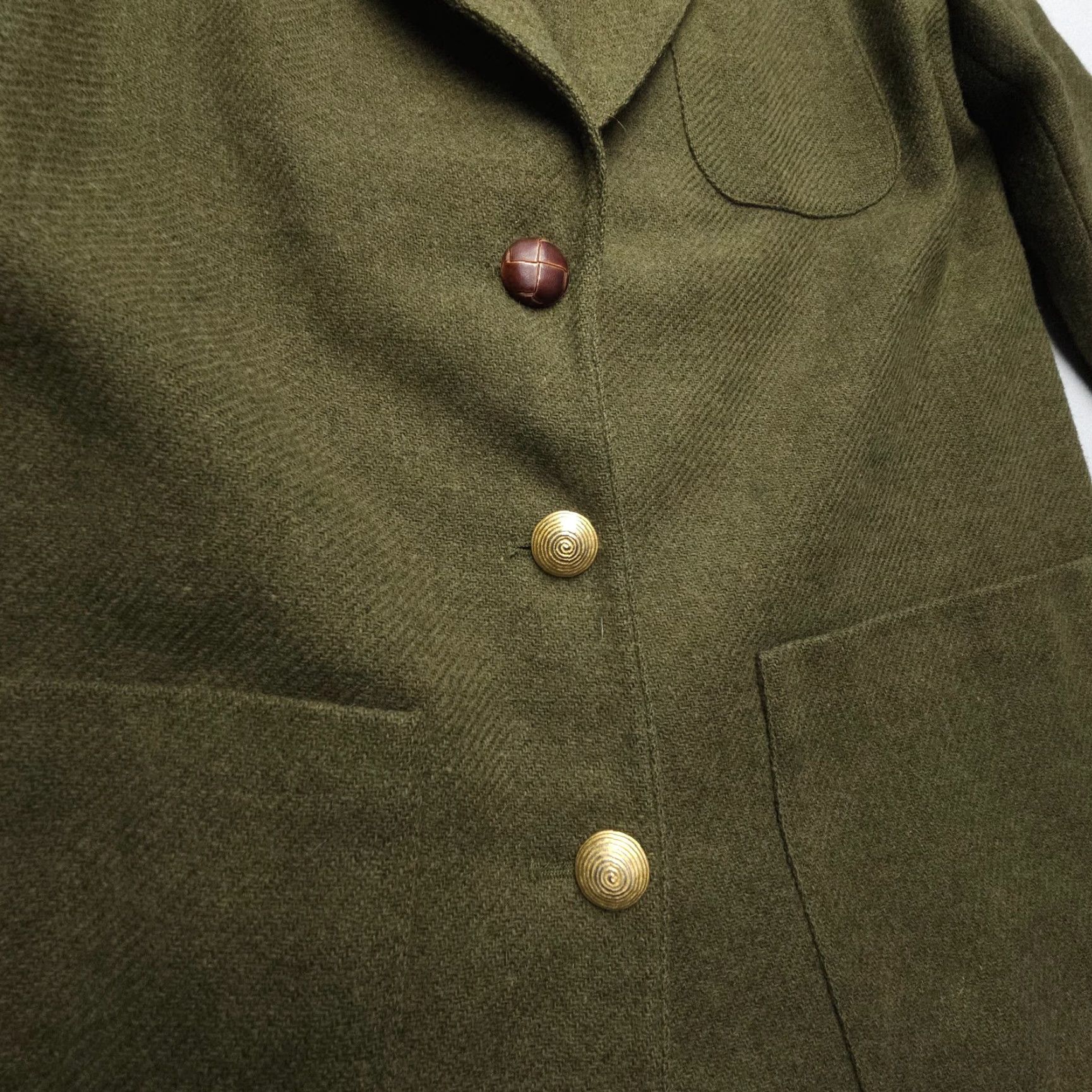 Vintage VINTAGE harvé benard Blazer Womens 14 Green Wool Elbow Patches Benard Holtzman 90s Army 80s Classic Jacket Coat Full Set of Keywords? Size XL / US 12-14 / IT 48-50 - 6 Thumbnail