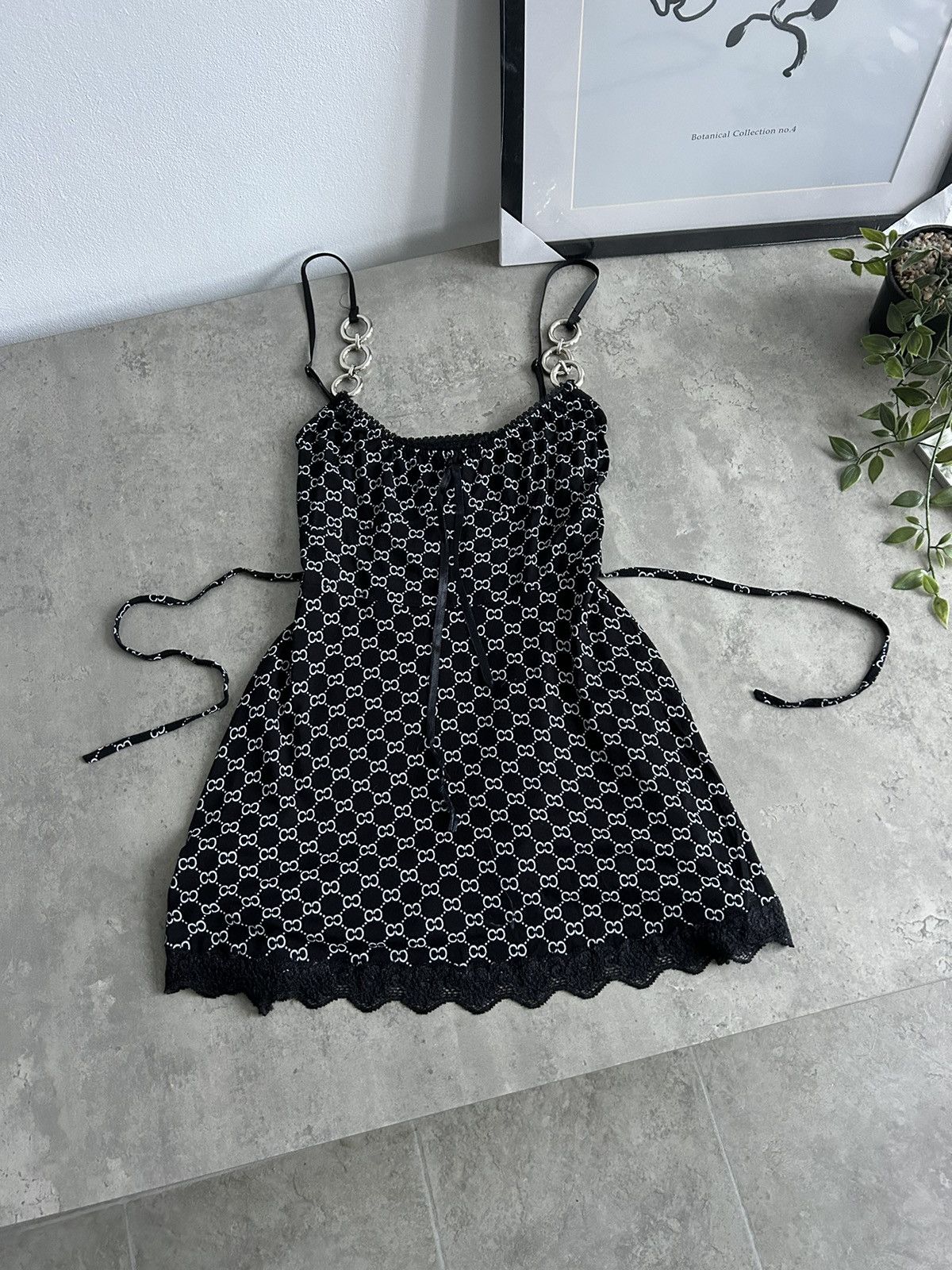 Vintage Gorgeous Italian Vintage Top / Mini dress like Guess Y2K Size S / US 4 / IT 40 - 6 Thumbnail