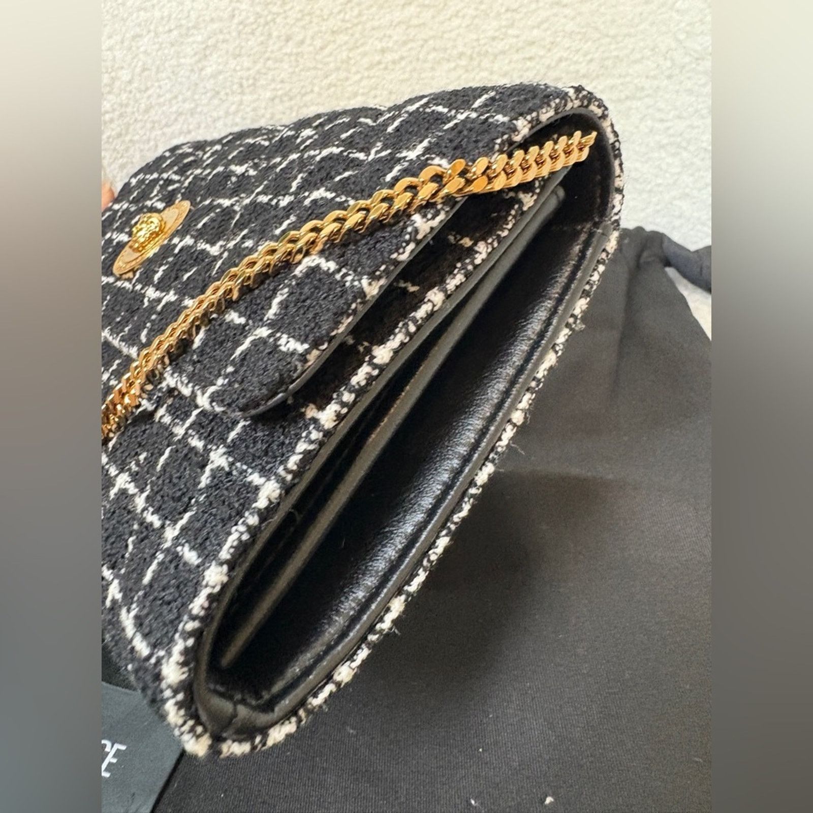 Versace Versace Medusa Black and White Checkered Women's Bag NWT Size ONE SIZE - 4 Thumbnail
