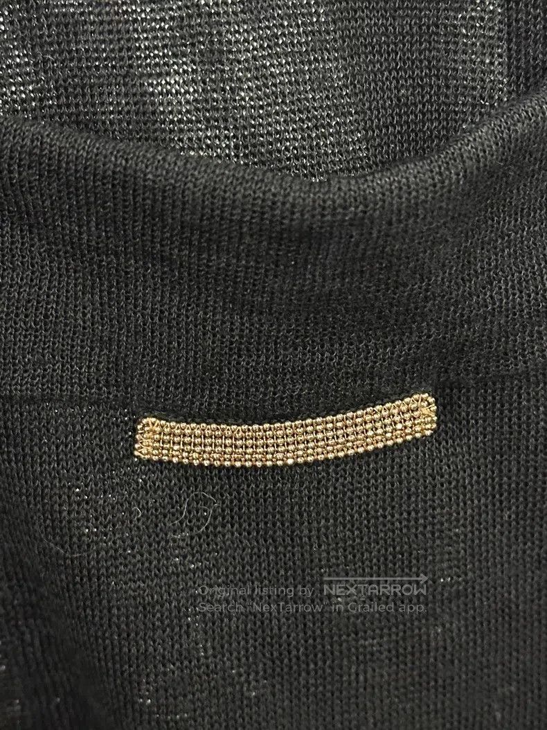 Brunello Cucinelli Brunello Cucinelli Black Pocket Beaded V-Neck Knit Top Lon Size S / US 4 / IT 40 - 2 Thumbnail