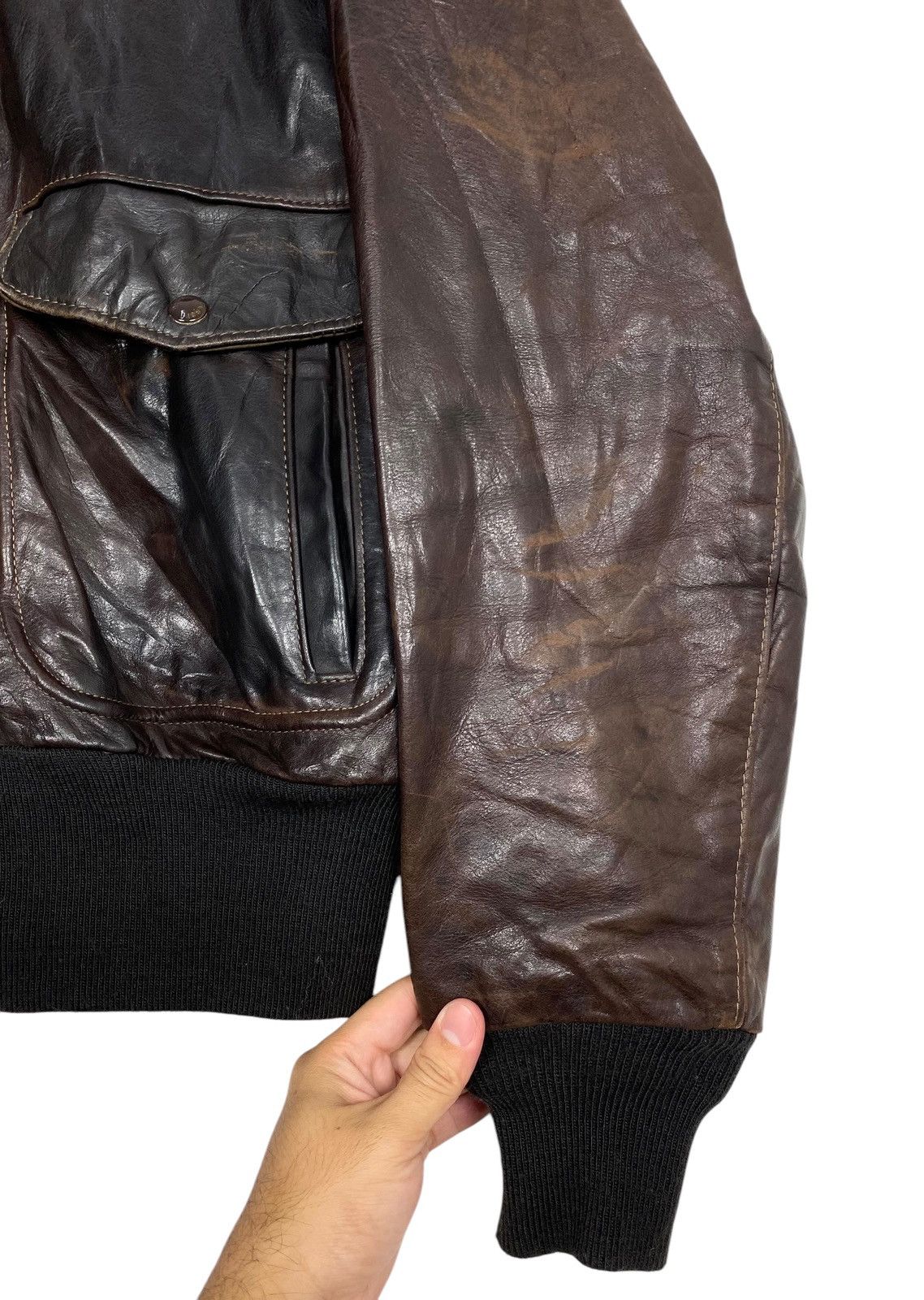 Schott Rare‼️ Vtg Schott N.Y.C G-1 Bomber Leather Fur Collar Usa Size US M / EU 48-50 / 2 - 18 Thumbnail