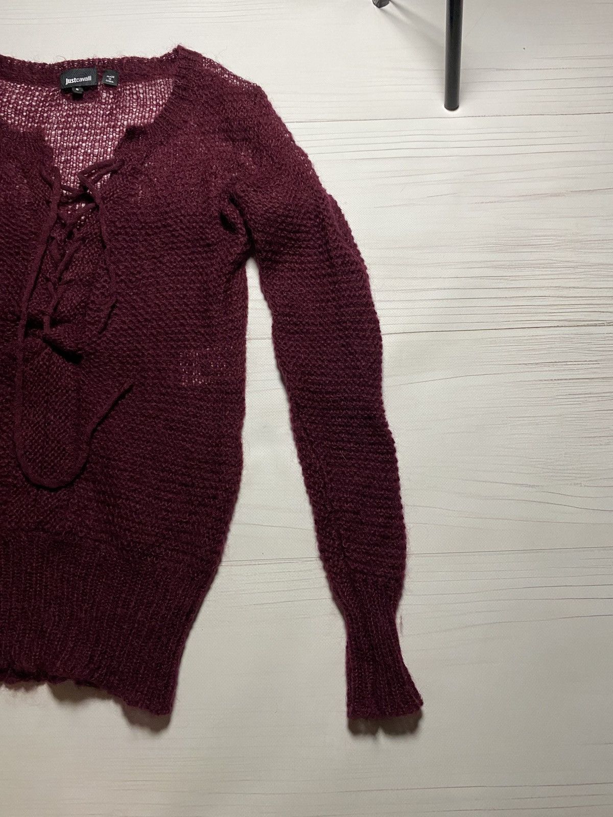 Just Cavalli Just Cavalli mohair blend lace-up knit sweater Size S / US 4 / IT 40 - 11 Thumbnail