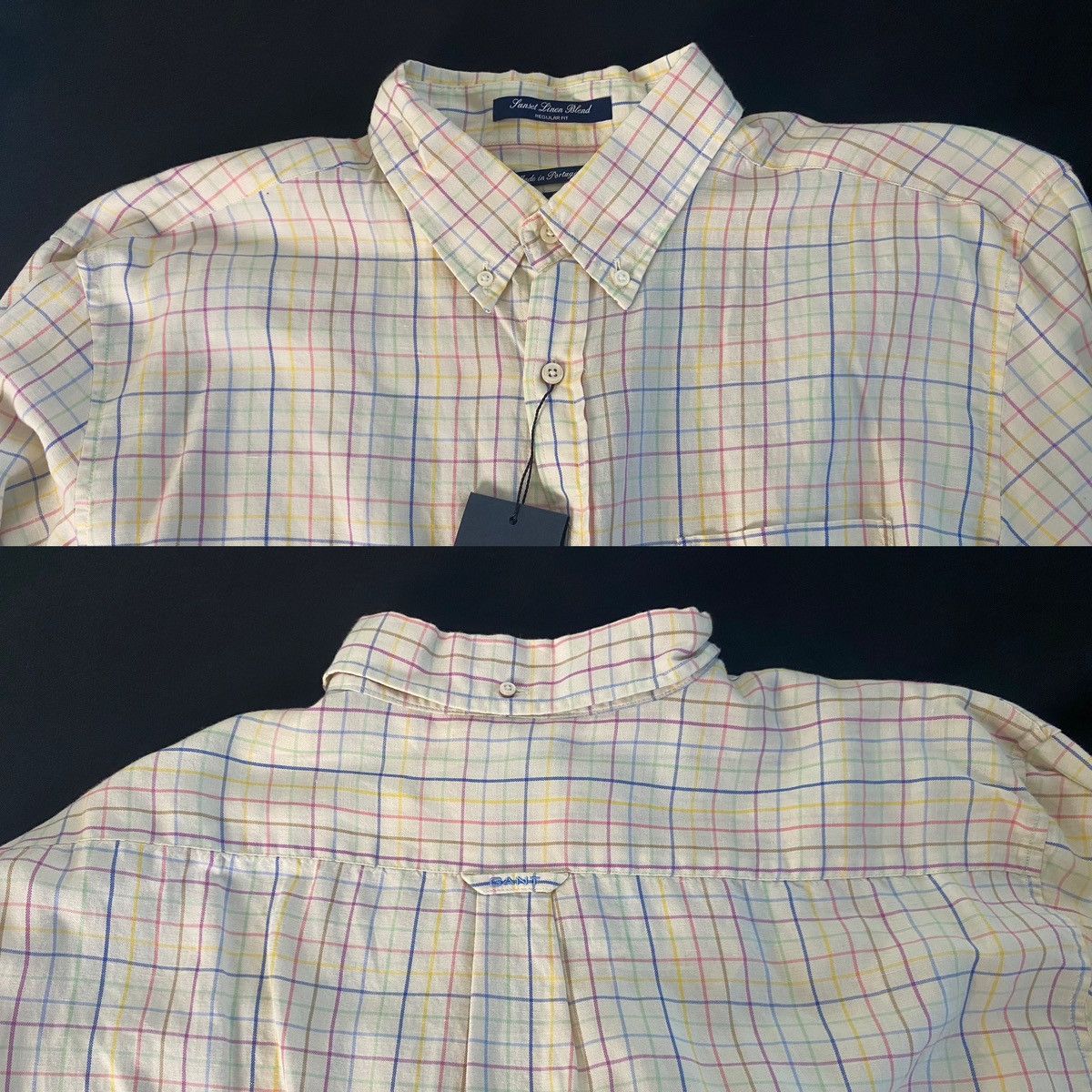 Gant Gant Classic Oxford Sunset Linen XL Regular Fit Button Up Size US XL / EU 56 / 4 - 4 Thumbnail