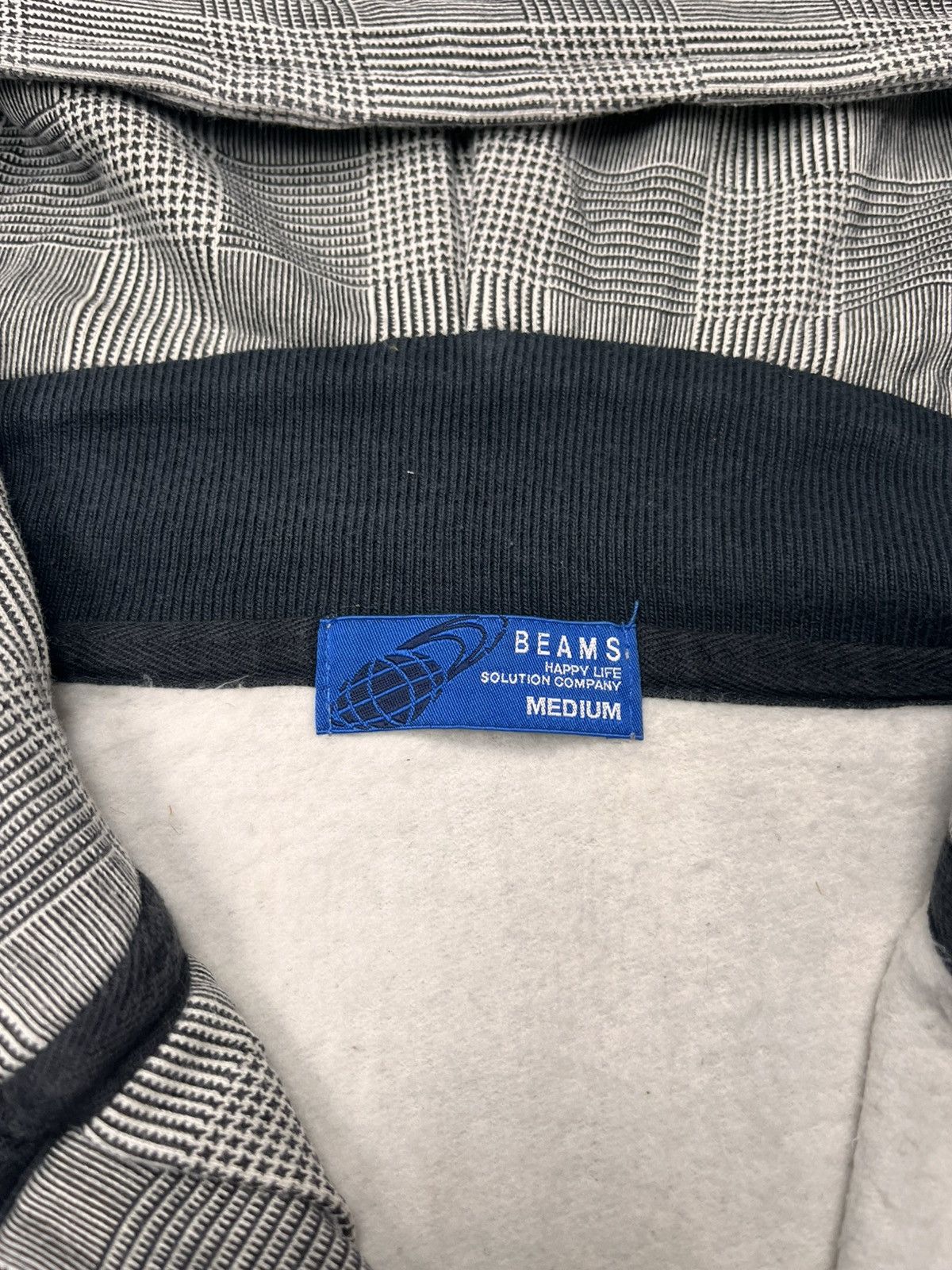Beams Plus Asyimmetrical Double Zipper Hoodie Plaid Beams Size US M / EU 48-50 / 2 - 7 Thumbnail
