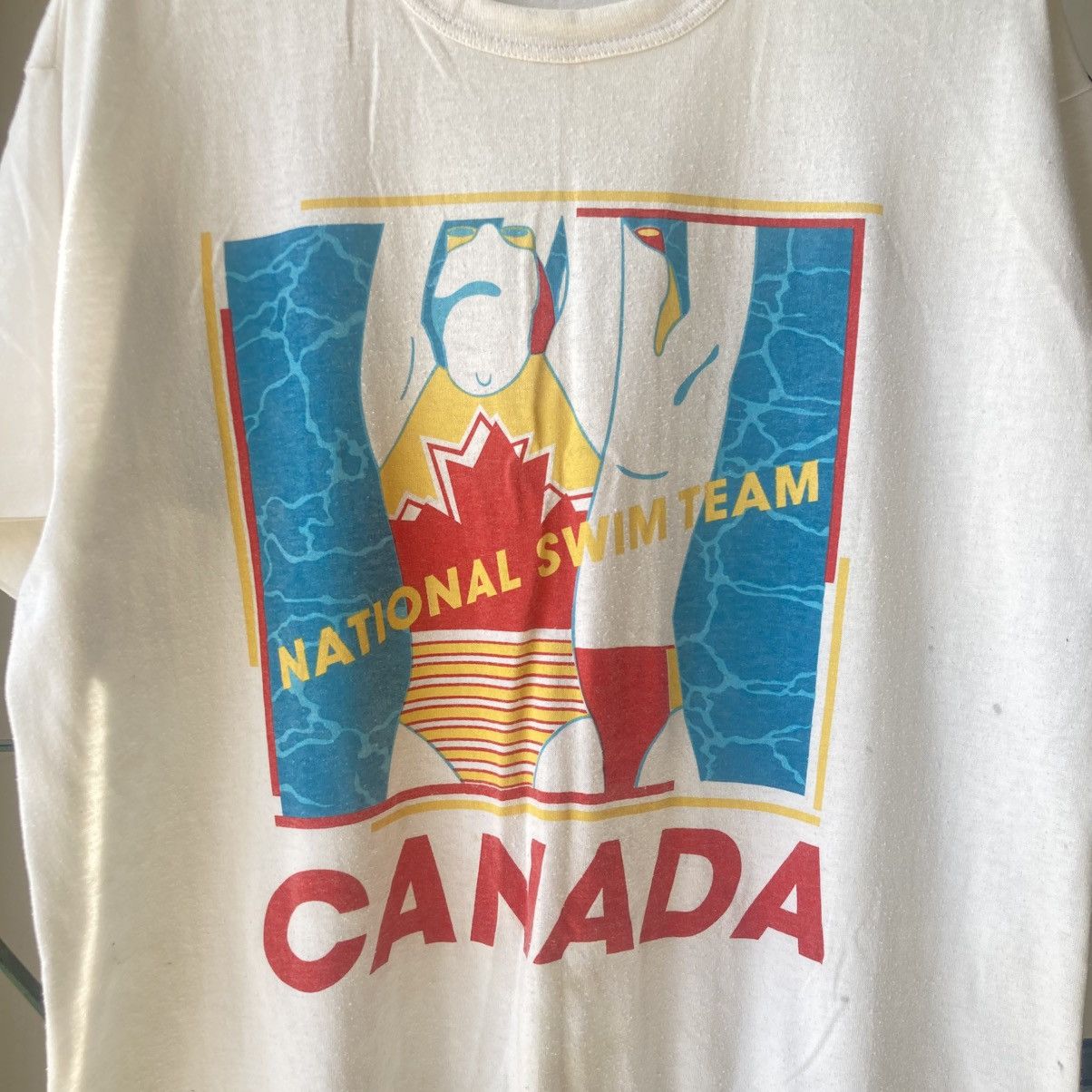 Vintage Canada Vintage Athlete Tee 80’s Size US XL / EU 56 / 4 - 4 Thumbnail