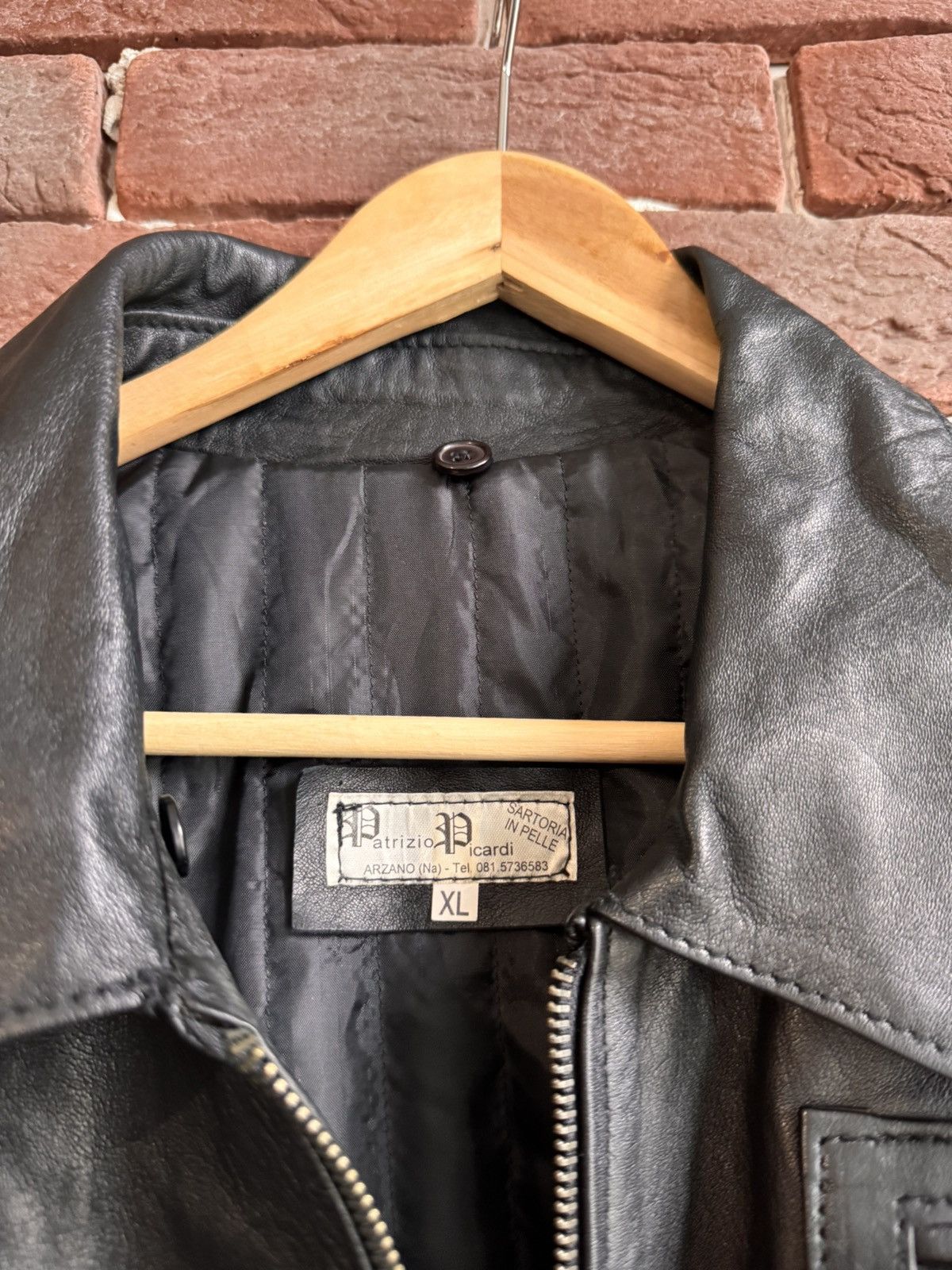 Leather Vintage Genuine Real Leather Jacket High Quality Rock Punk Size US XL / EU 56 / 4 - 6 Thumbnail