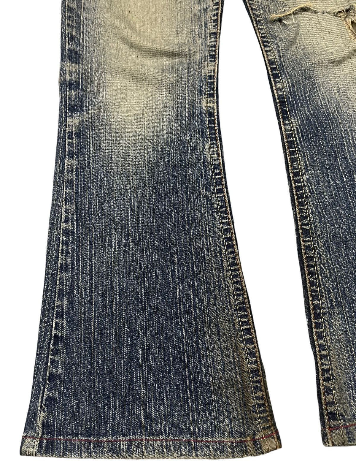 If Six Was Nine Vintage Japanese Brand Blue Wash Distress Style Flare Jeans Size US 30 / EU 46 - 5 Thumbnail