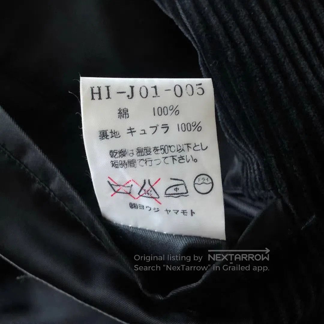 Yohji Yamamoto Black Corduroy Button. Size US M / EU 48-50 / 2 - 5 Thumbnail