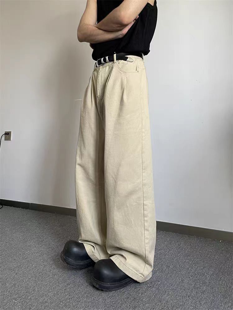 Japanese Brand × Vintage Khaki Loose Straight Leg Wide Leg Pants Size US 34 / EU 50 - 5 Thumbnail