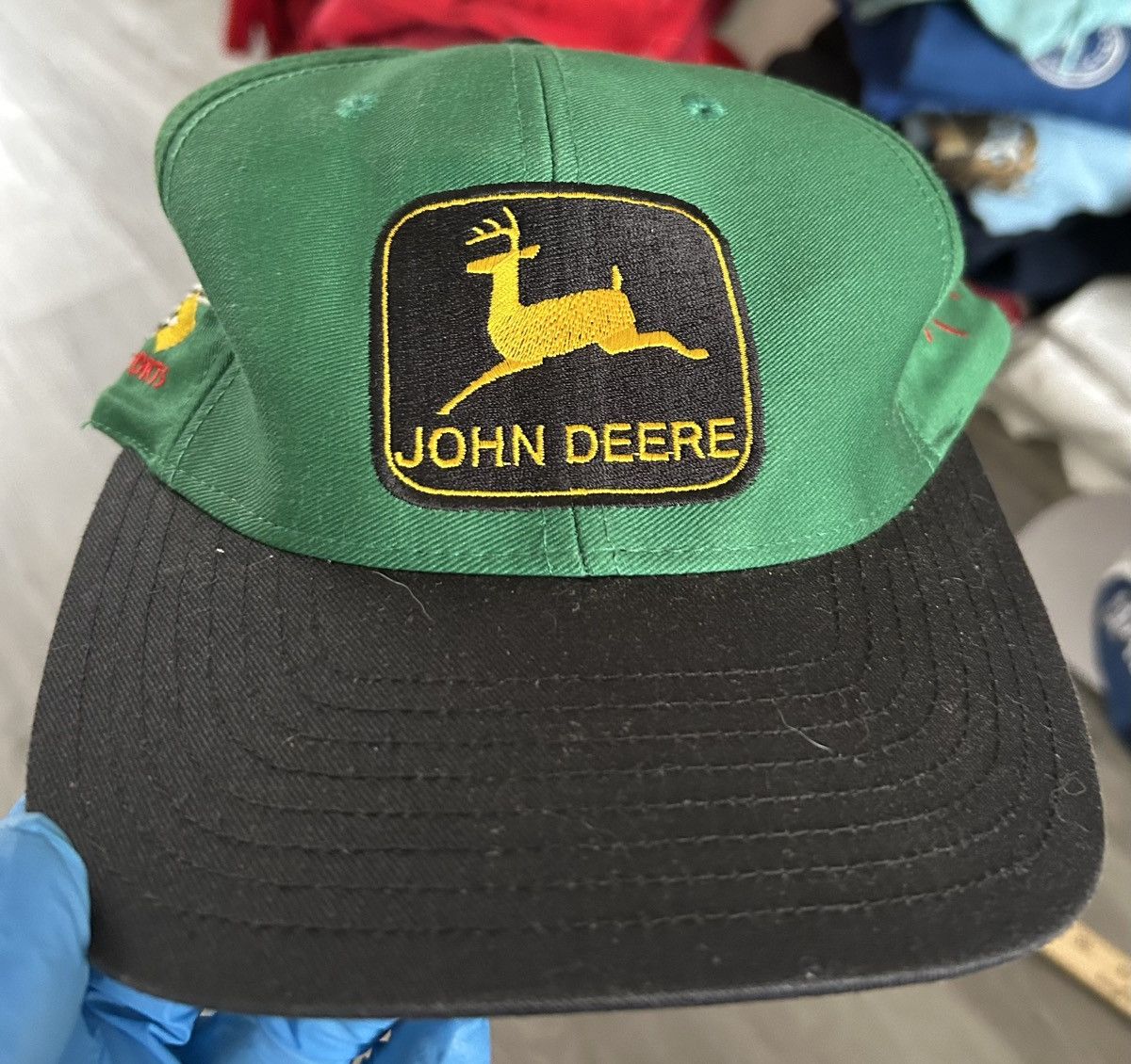 Vintage Vintage '90s John Deere black and green snapback hat Size ONE SIZE - 1 Thumbnail