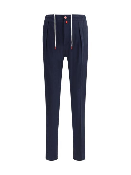 Kiton KITON Men Straight Pants UP1LACK06R4911000 BLU BLUE Size US 31 - 1 Thumbnail