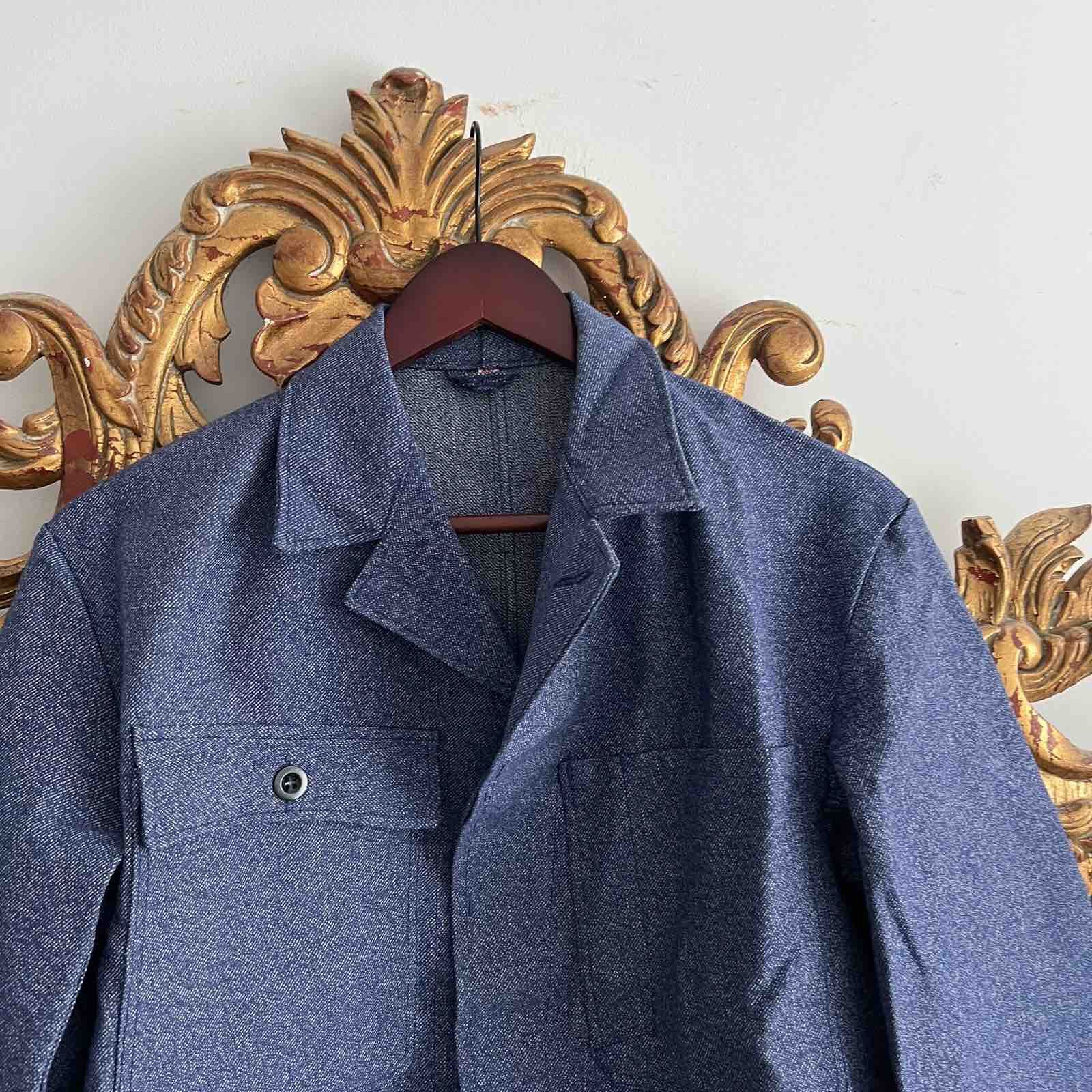 Le Laboureur Vintage Indigo French Workwear DEADSTOCK Jacket Size 48 90s Size US M / EU 48-50 / 2 - 3 Thumbnail