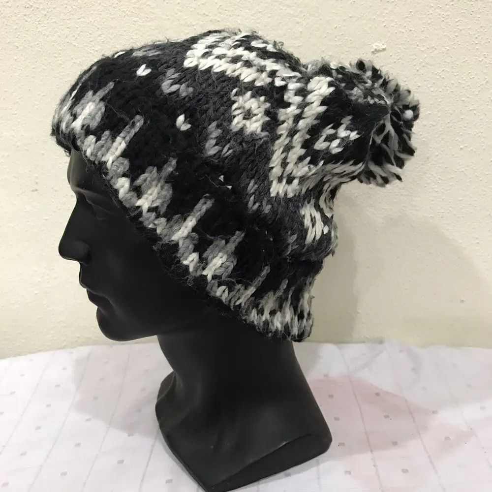 American Eagle Outfitters × Vintage American Eagle Outfitters Navajo Design Knit Beanie Hat Size ONE SIZE - 2 Thumbnail