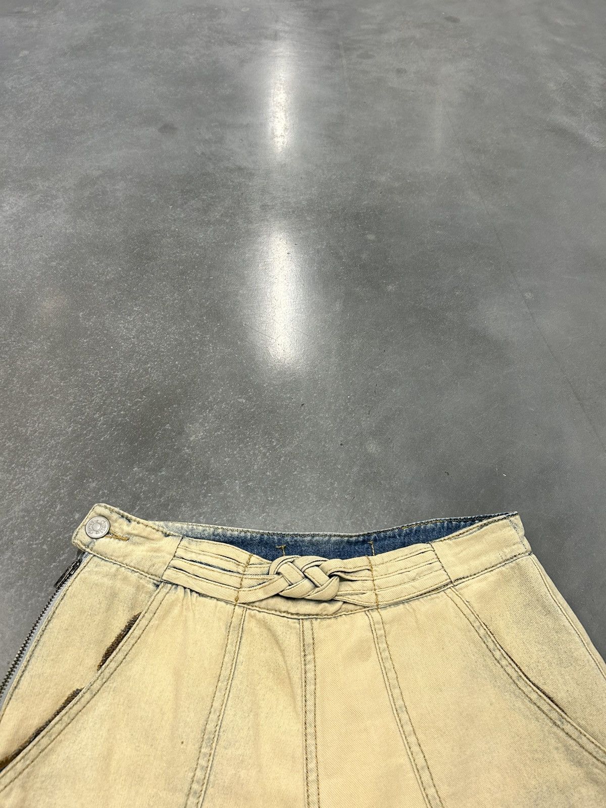 Other Tan and blue wide leg denim shorts Size US 38 / EU 54 - 3 Thumbnail