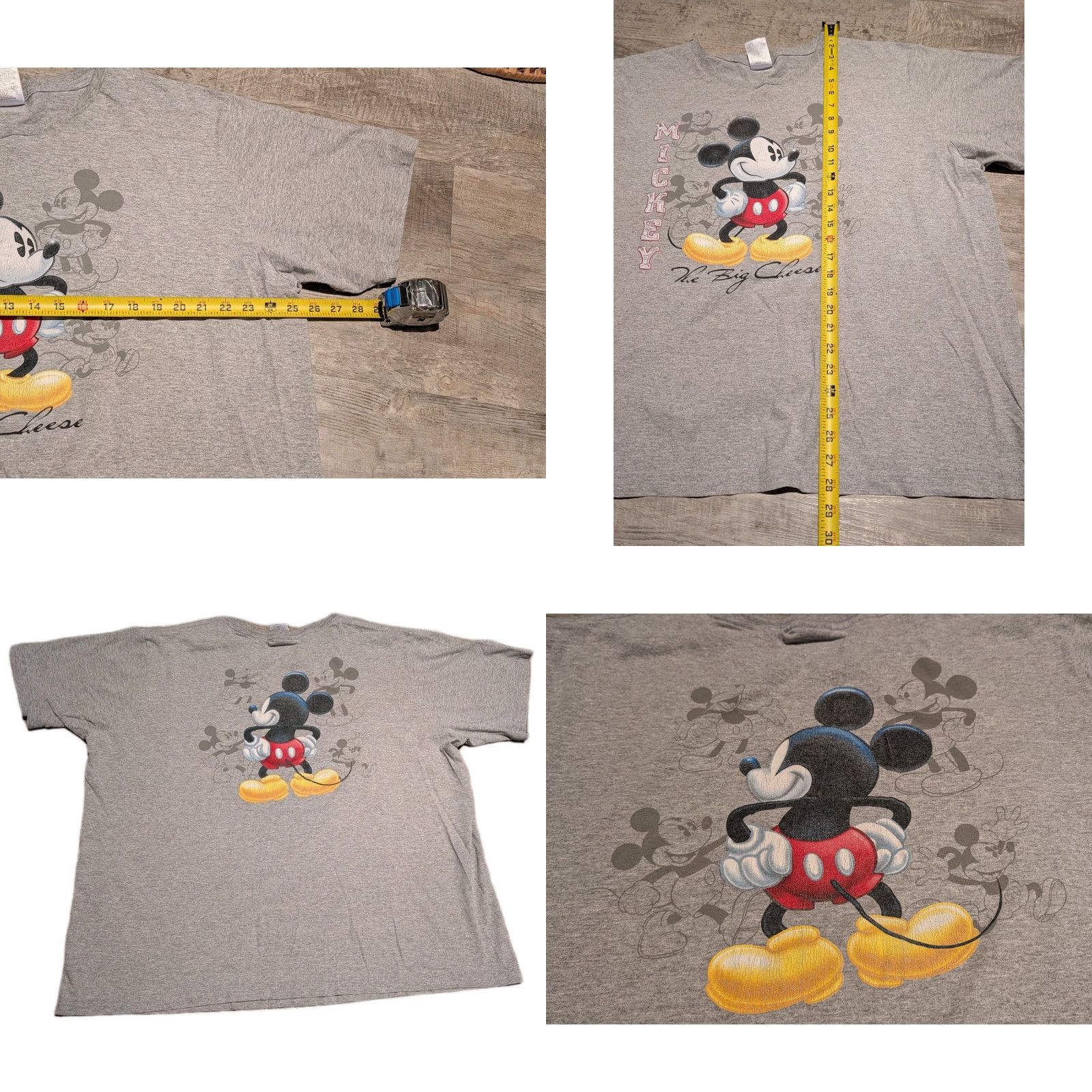 Disney VINTAGE Disney Womens 2XL T-Shirt Gray Mickey Mouse The Big Cheese Jerry Leigh Shirt Girls? Size XXL / US 16-18 / IT 52-54 - 8 Thumbnail