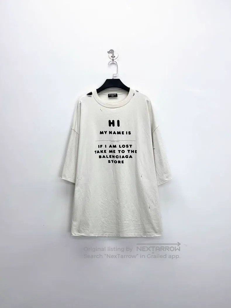Balenciaga Balenciaga Alphabet Logo Destroyed T-shirt Size US S / EU 44-46 / 1 - 1 Thumbnail