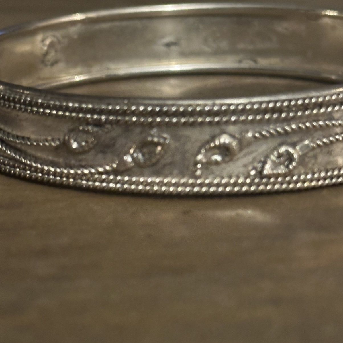 Vintage Vintage silver intricate design bangle bracelet Size ONE SIZE - 5 Thumbnail