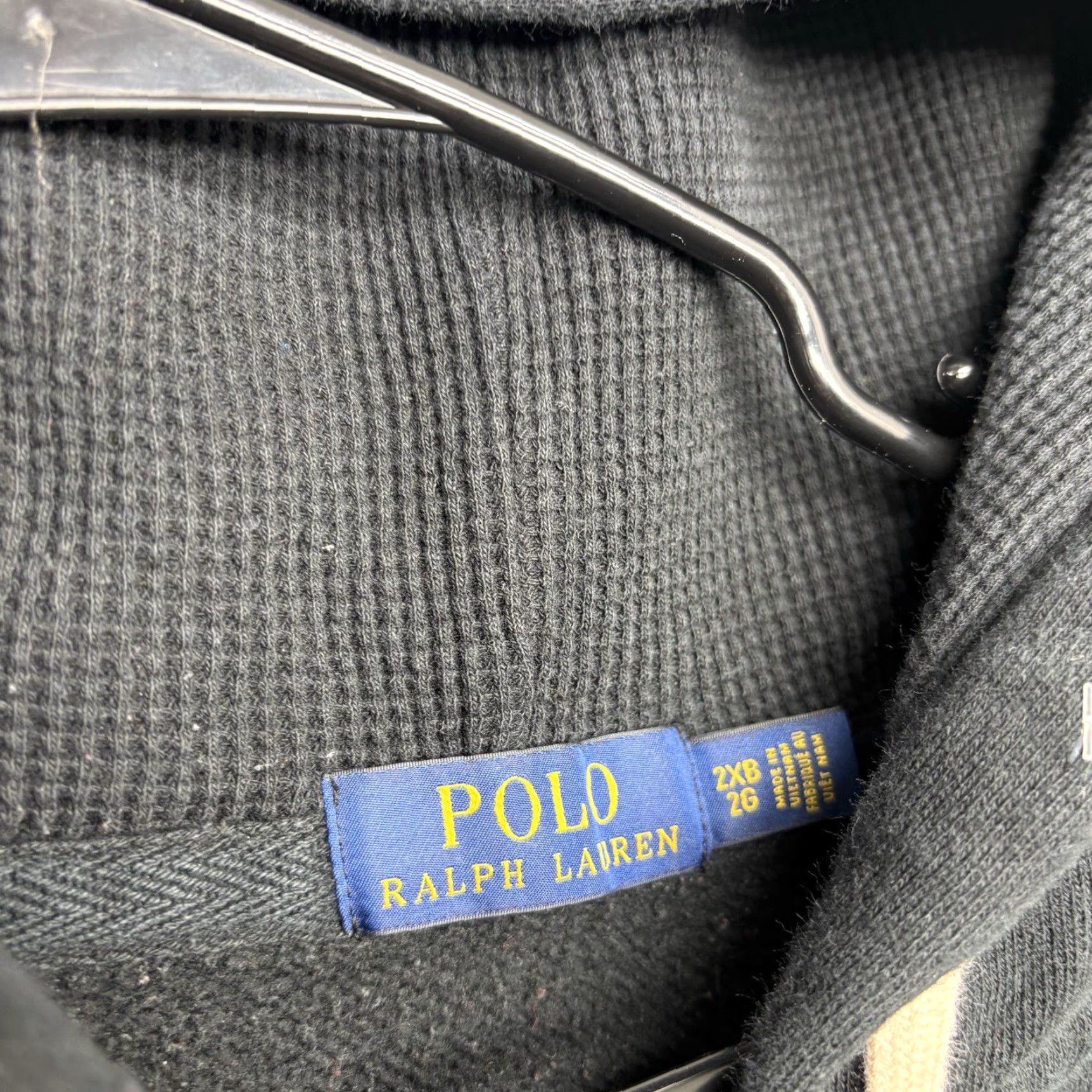 Polo Ralph Lauren VINTAGE Polo Ralph Lauren Hoodie Mens 2XB Pony Logo Heavyweight Full Zip Black Thermal Size US XXL / EU 58 / 5 - 3 Thumbnail