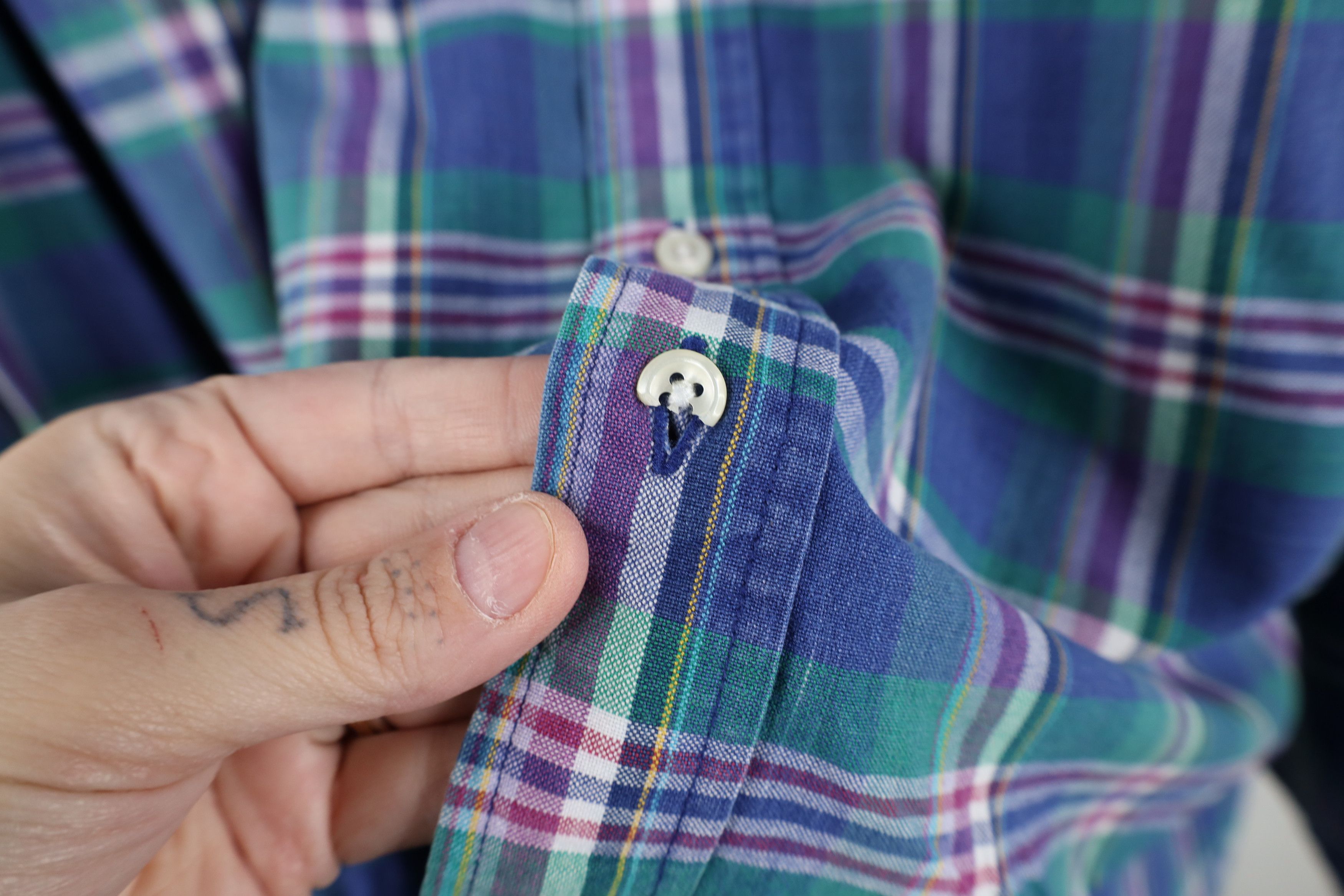 Ralph Lauren Vintage 90s Ralph Lauren Plaid Collared Button Down Shirt Size US XL / EU 56 / 4 - 4 Thumbnail
