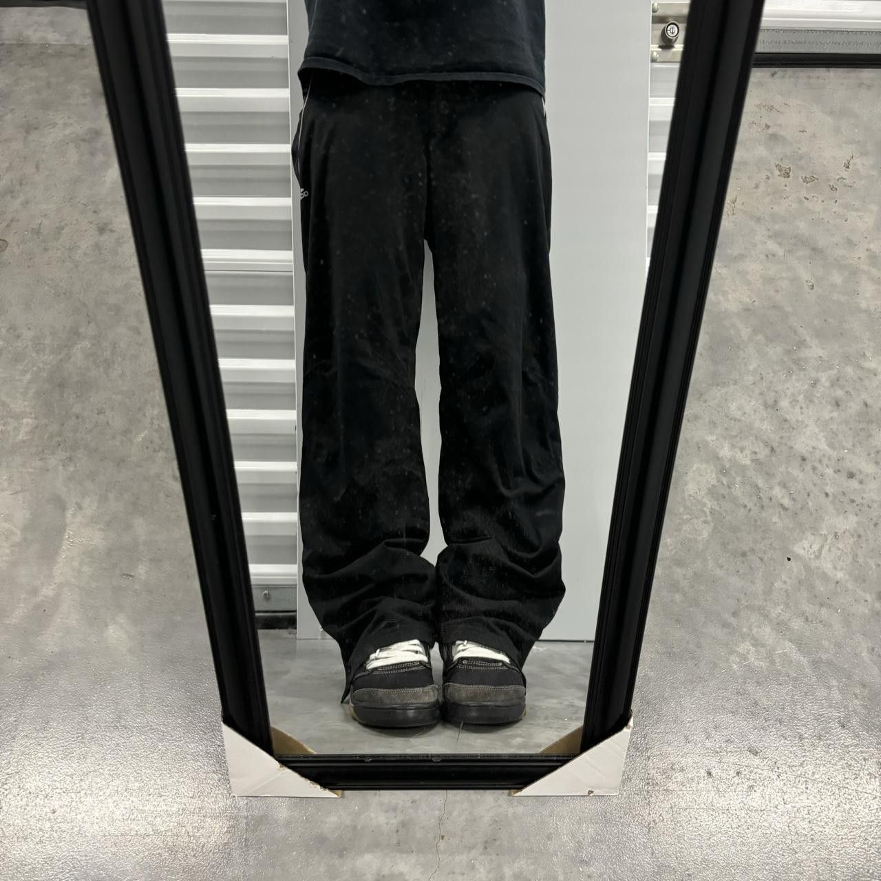Adidas × Vintage Crazy Vintage Y2K/2000s Black Adidas Athletic Drill Essential Track Pants! Size US 28 / EU 44 - 2 Thumbnail