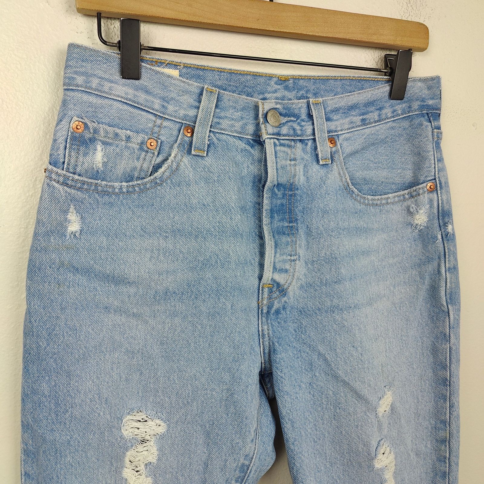 Levi's Levis 501 Jeans Womens 27 Ojai Ring Straight Leg Size 27" / US 4 / IT 40 - 2 Thumbnail