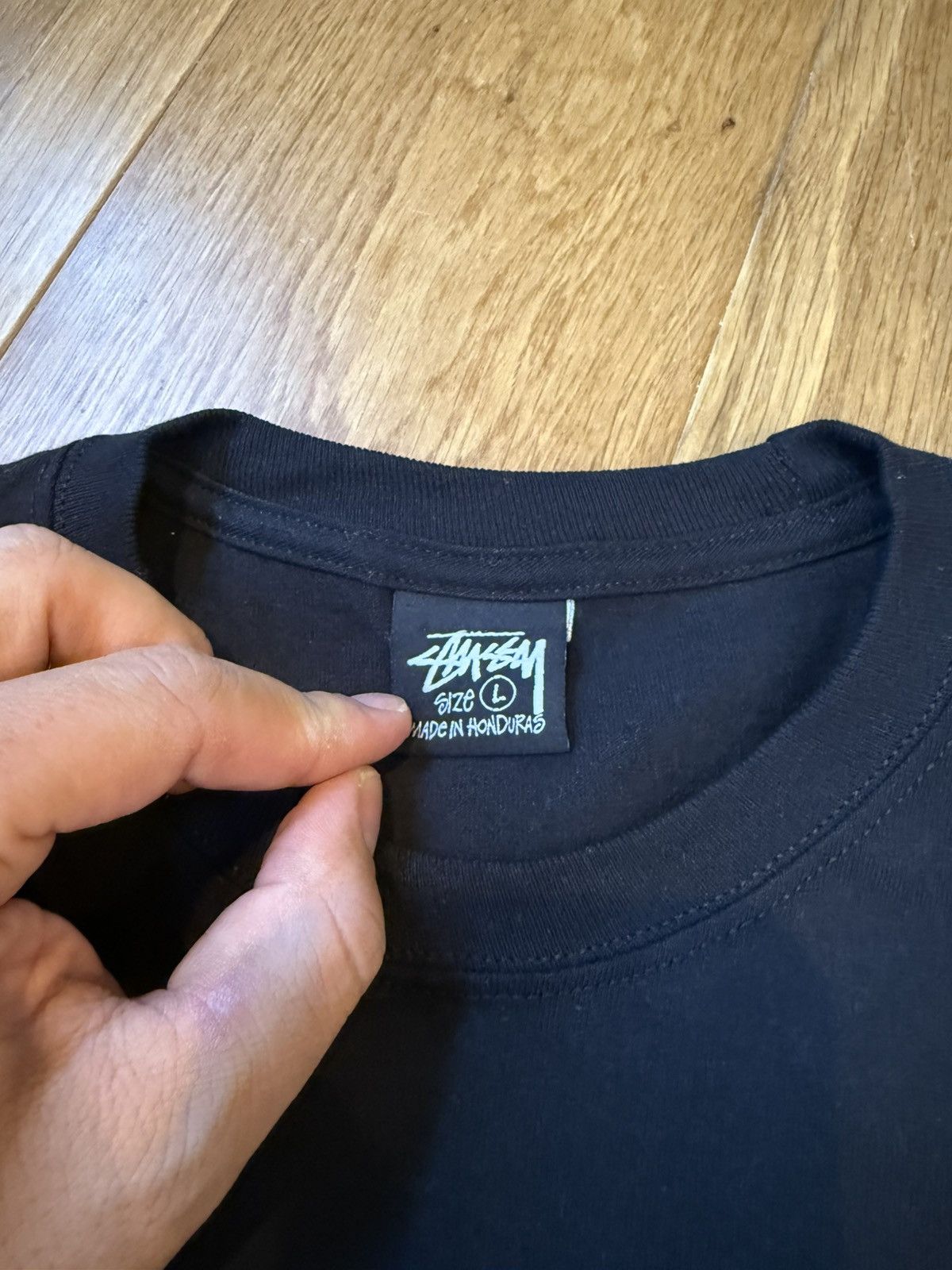 Stussy Stussy Stacked Tee Black Size US L / EU 52-54 / 3 - 3 Thumbnail