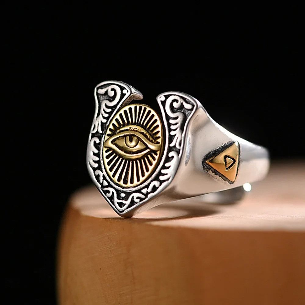 Jewelry × Vintage Retro Eye Ring Size ONE SIZE - 1 Thumbnail