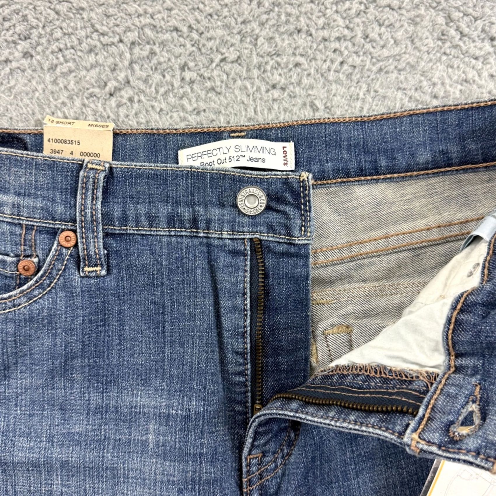 Levi's Levi's 512 Jeans Womens 12 Short Blue Denim Bootcut Slimming 98% Cotton 2% Spandex NWT 30x32 Vintage? (No) 90s USA Levi's 500 Series Size 34" / US 12 / IT 48 - 5 Thumbnail
