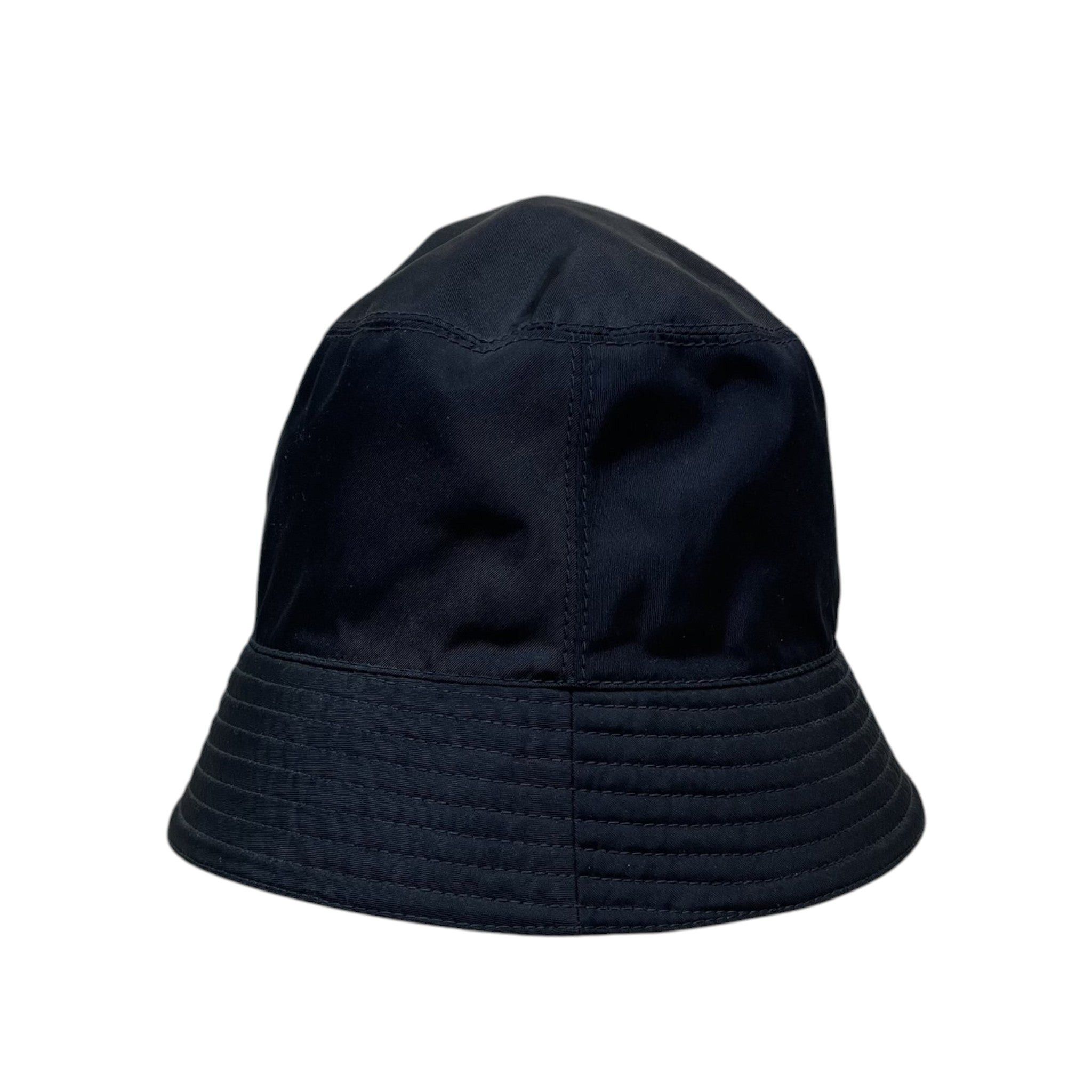 Prada Prada Triangle Logo-Plaque Nylon Bucket Hat Black (Size M) Size 34 - 2 Thumbnail