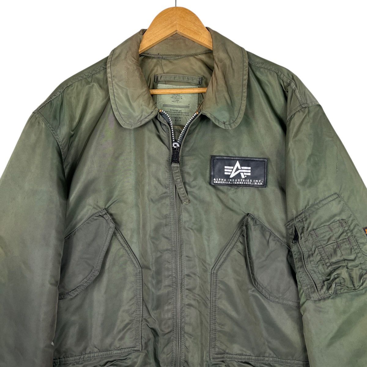 Alpha Industries Vintage alpha Cwu 45 P Bomber Jacket Made In Usa Size XL Size US XL / EU 56 / 4 - 3 Thumbnail