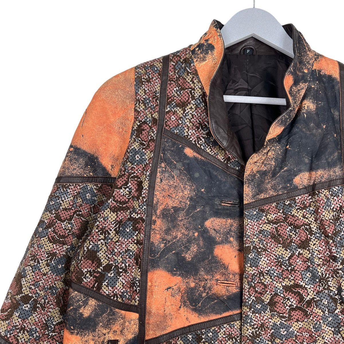 Japanese Brand 🔥 RARE VINTAGE PATCHWORK LEATHER JACKET NICE DESIGN Size US M / EU 48-50 / 2 - 7 Thumbnail