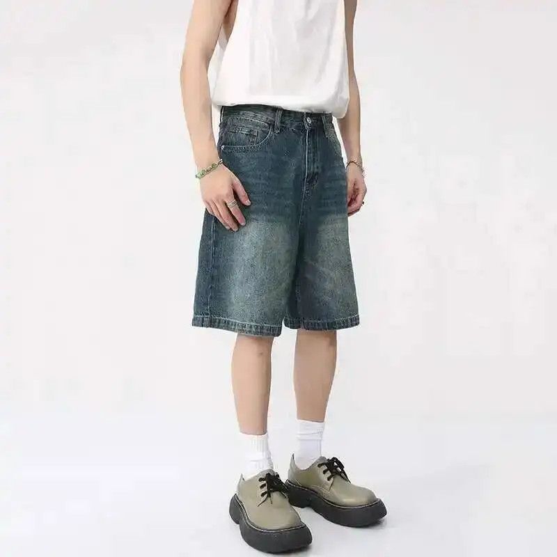Japanese Brand Wide Leg Denim Shorts Size US 32 / EU 48 - 1 Thumbnail