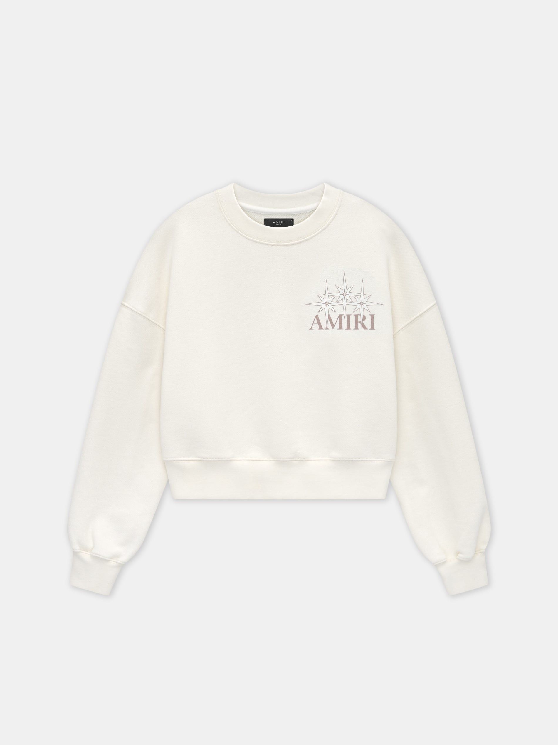 Amiri o1s1wg110426 Starburst Crewneck Sweatshirt in Ivory Size M / US 6-8 / IT 42-44 - 1 Thumbnail