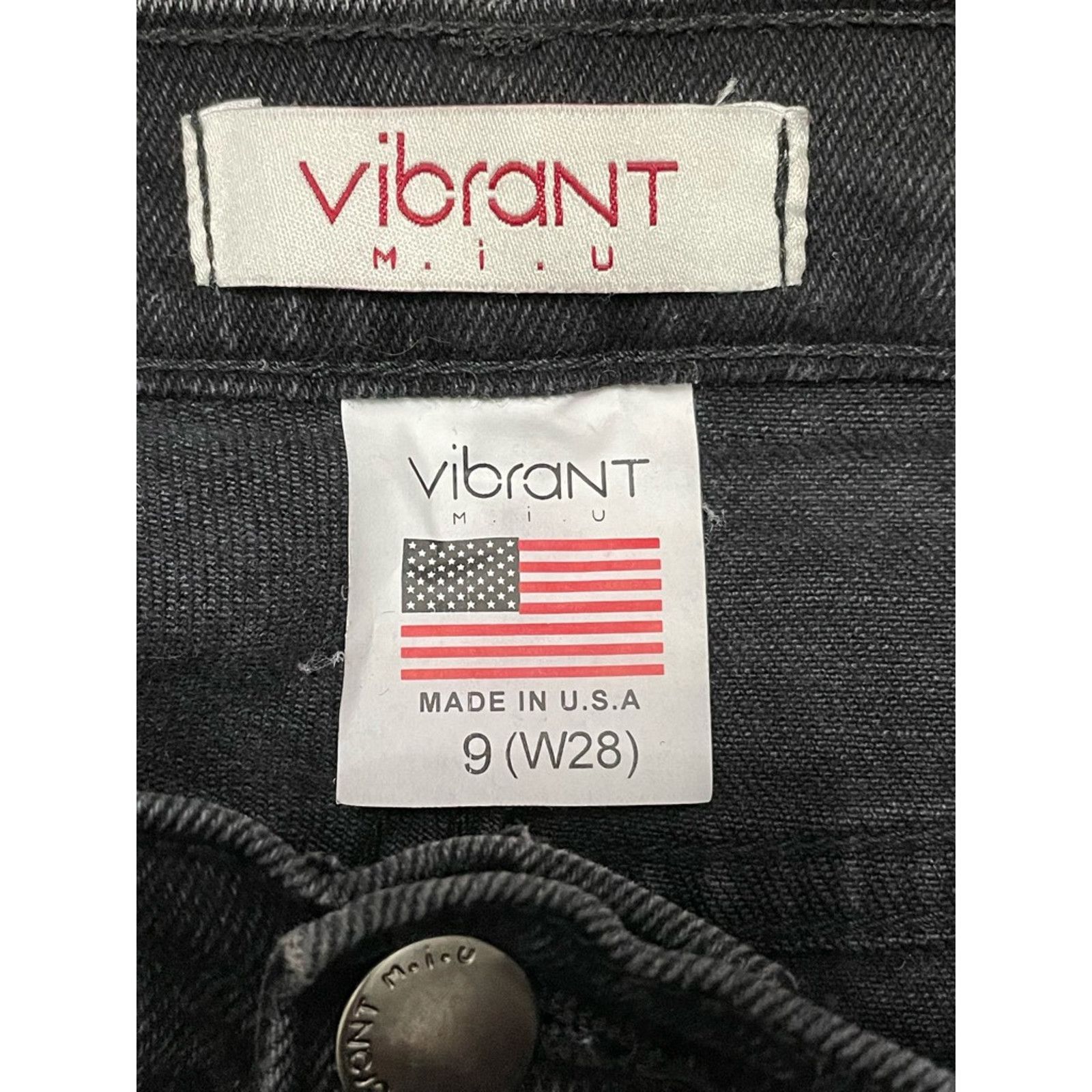 Other Vibrant MIU Boyfriend Jeans Distressed Denim Black 9 Size 29" - 9 Thumbnail