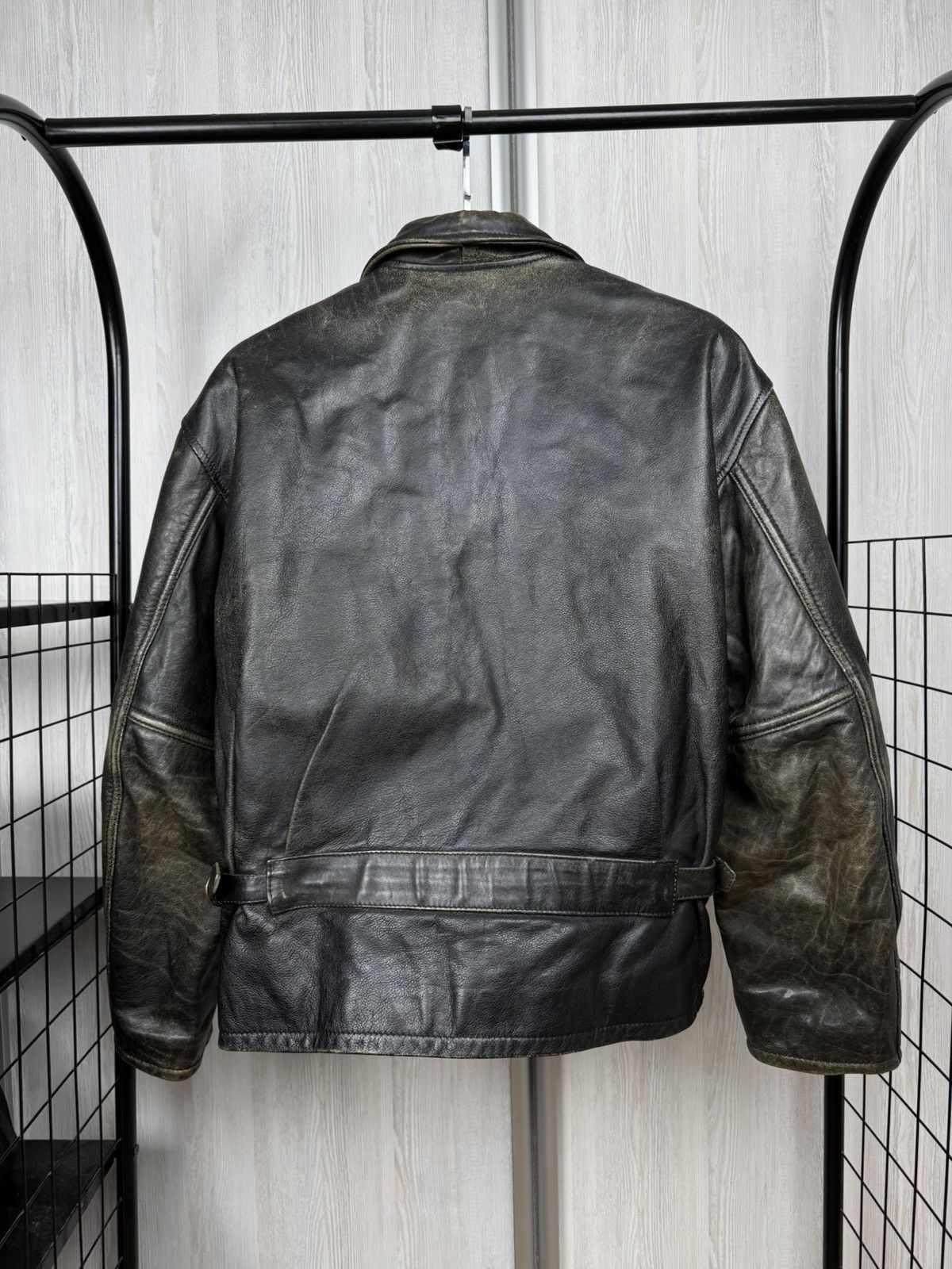 Replay Replay vintage black faded leather bomber trucker’s jacket Size US L / EU 52-54 / 3 - 10 Thumbnail