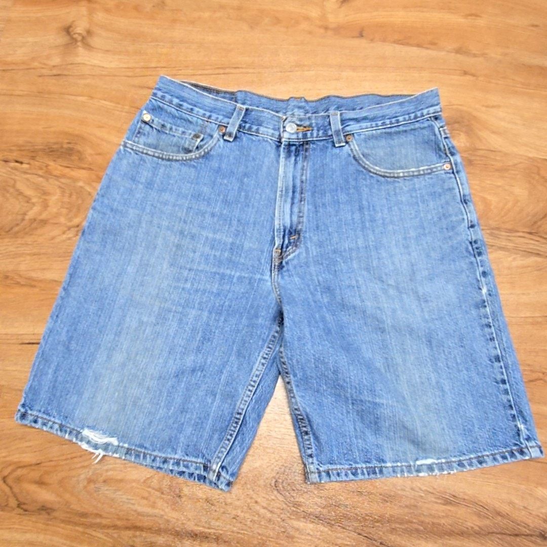 Levi's Vintage Levi's 550 Denim Shorts Blue Distressed 34 Size US 34 / EU 50 - 5 Thumbnail