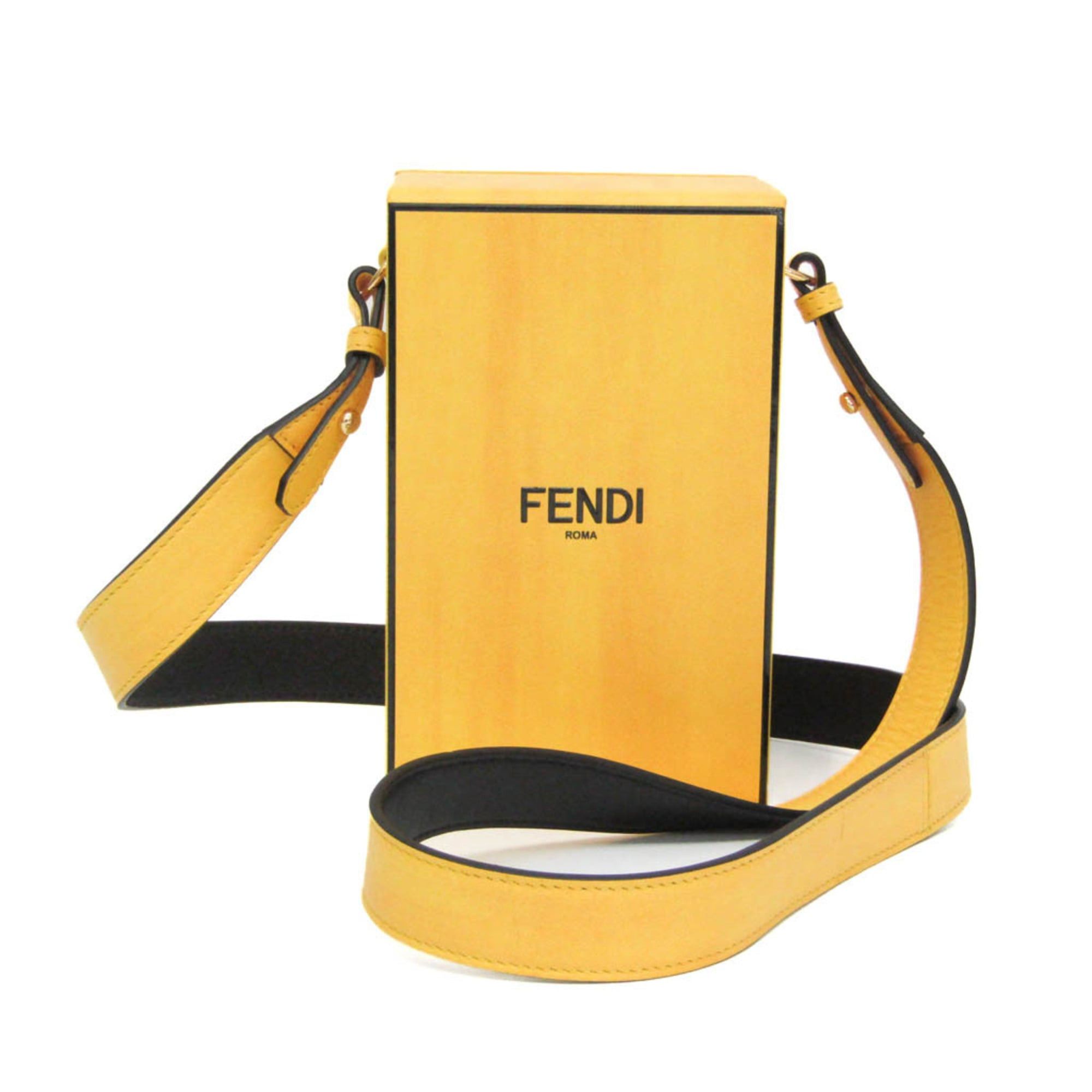Fendi Fendi Box 7VA519 Women's Leather Shoulder Bag Yellow Size ONE SIZE - 1 Thumbnail