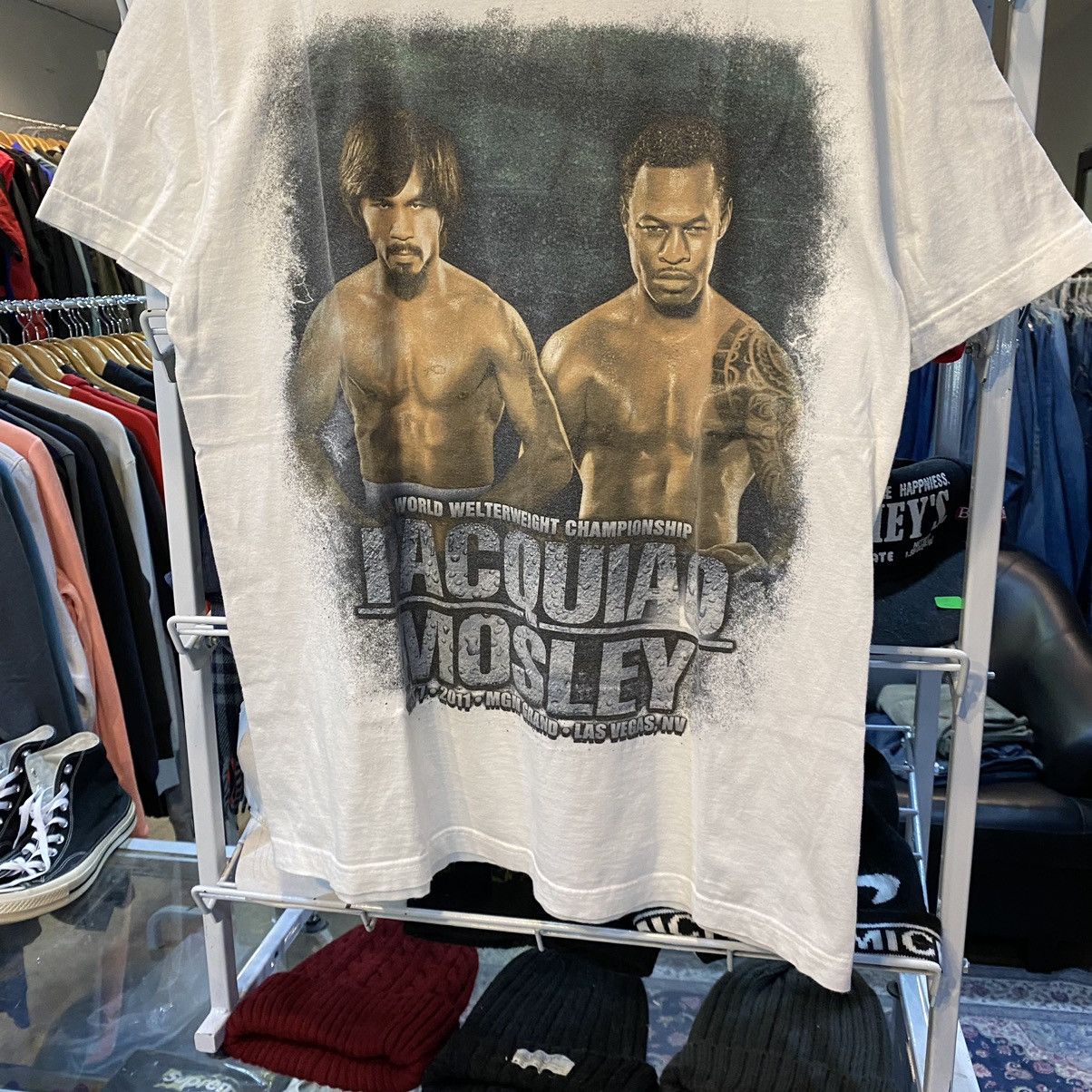 Other Vintage 2011 Boxing Manny Pacquiao Vs Mosley promo t-shirt Size US L / EU 52-54 / 3 - 4 Thumbnail