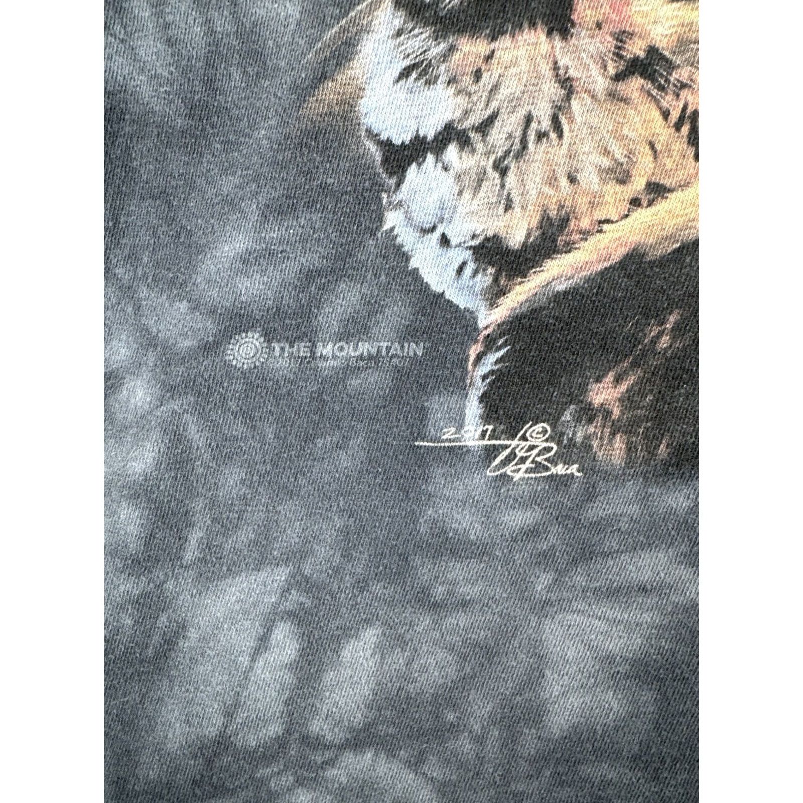 The Mountain The Mountain T Shirt XL Nature Animal Tie Dye Eagle Wolves Native Blue Mens Size US XL / EU 56 / 4 - 5 Thumbnail
