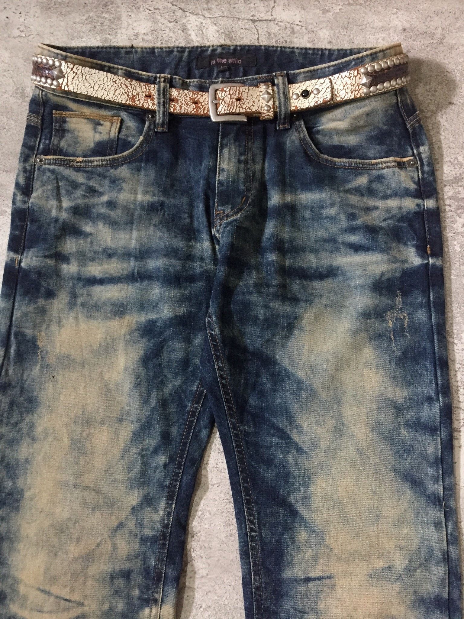 In The Attic In The Attic Mud Wash Whiskered Denim Pants Size US 33 - 2 Thumbnail