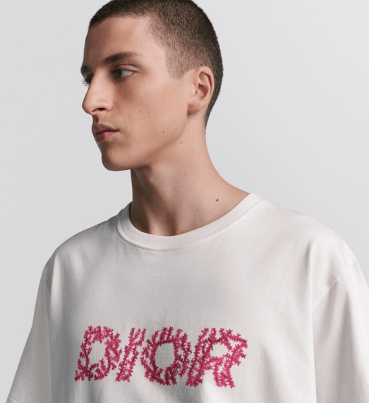 Dior o1w1db10525 483J69 Relaxed-Fit T-Shirt in White Size US M / EU 48-50 / 2 - 7 Thumbnail
