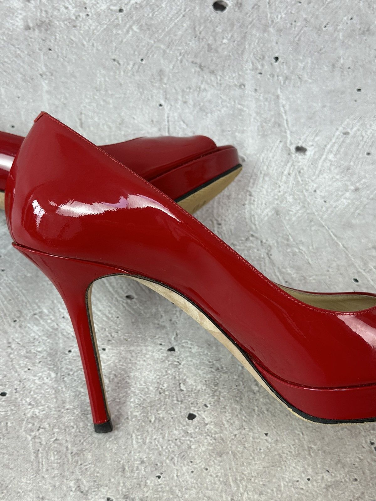 Jimmy Choo Jimmy Choo Made in Italy Patent Leather Red Heels With Box Size US 6 / IT 36 - 10 Thumbnail