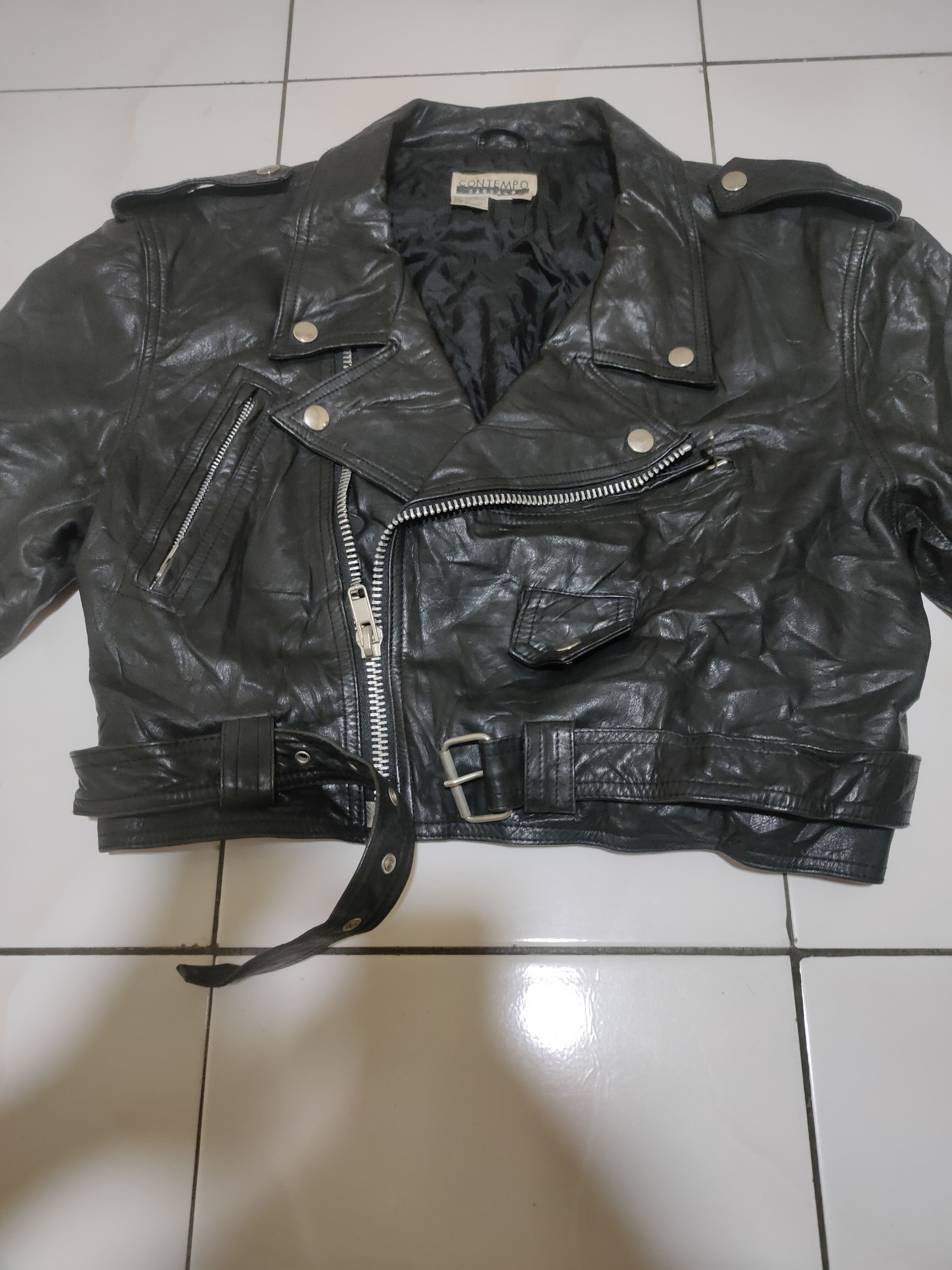 Genuine Leather × Japanese Brand × Leather Rare contempo casuals Size L / US 10 / IT 46 - 4 Thumbnail