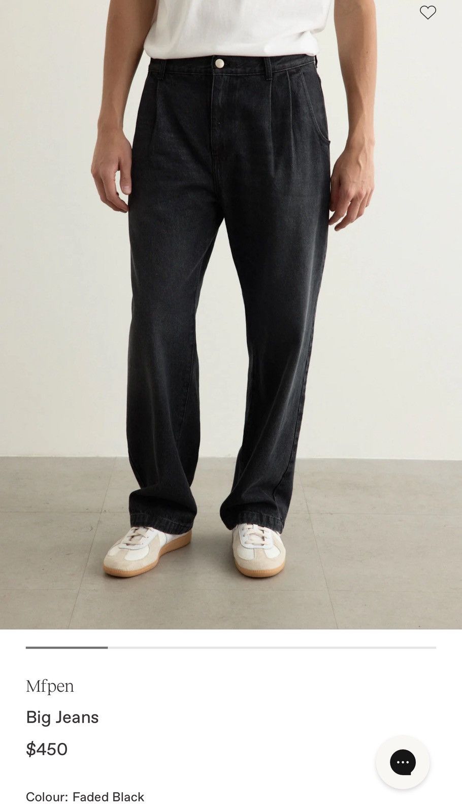 Mfpen BIG JEANS ブラック S MfpenMensS24_0056_17.9.