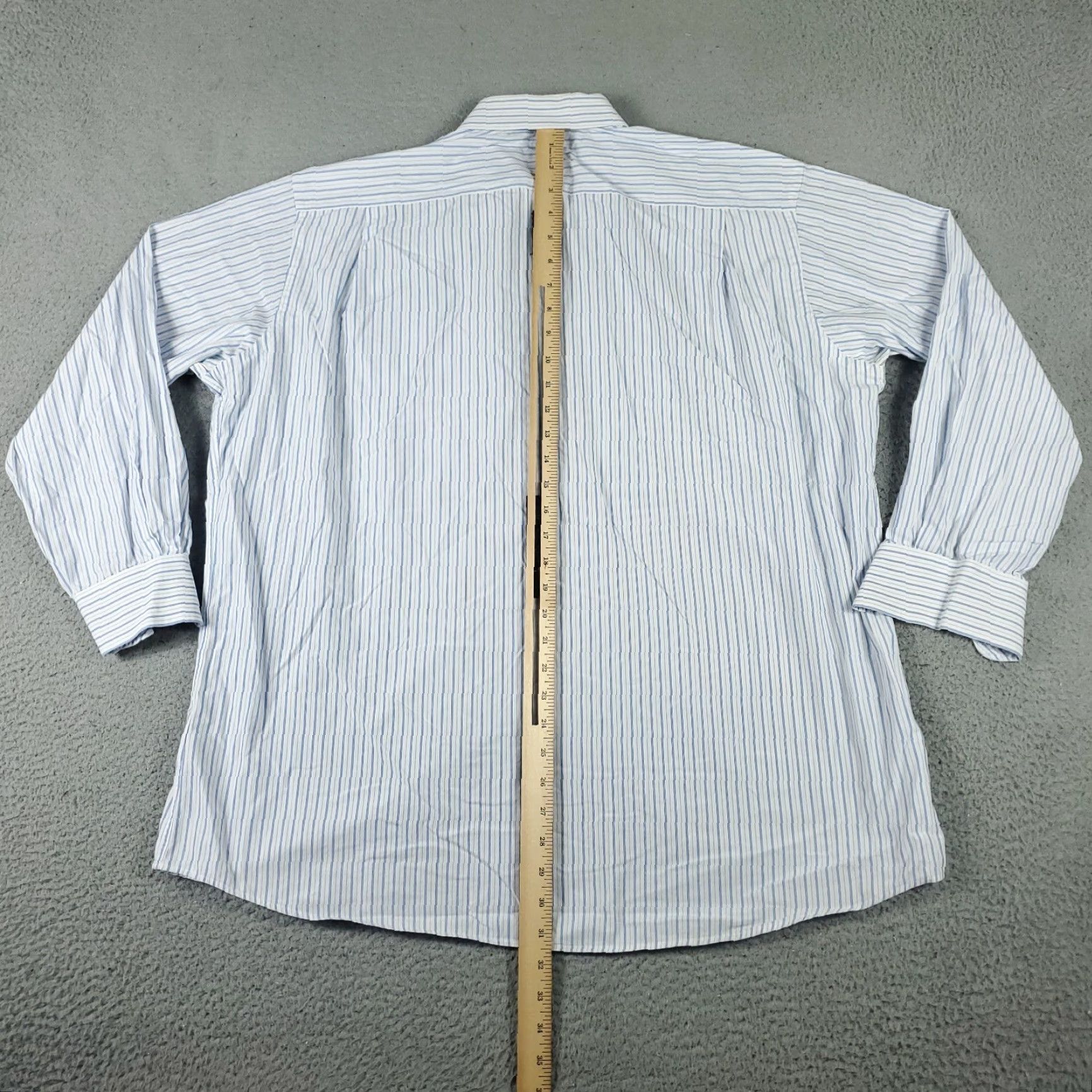 Tommy Hilfiger Tommy Hilfiger Blue Striped Button-Up Shirt Mens XL Long Sleeve Casual Size US XL / EU 56 / 4 - 3 Thumbnail