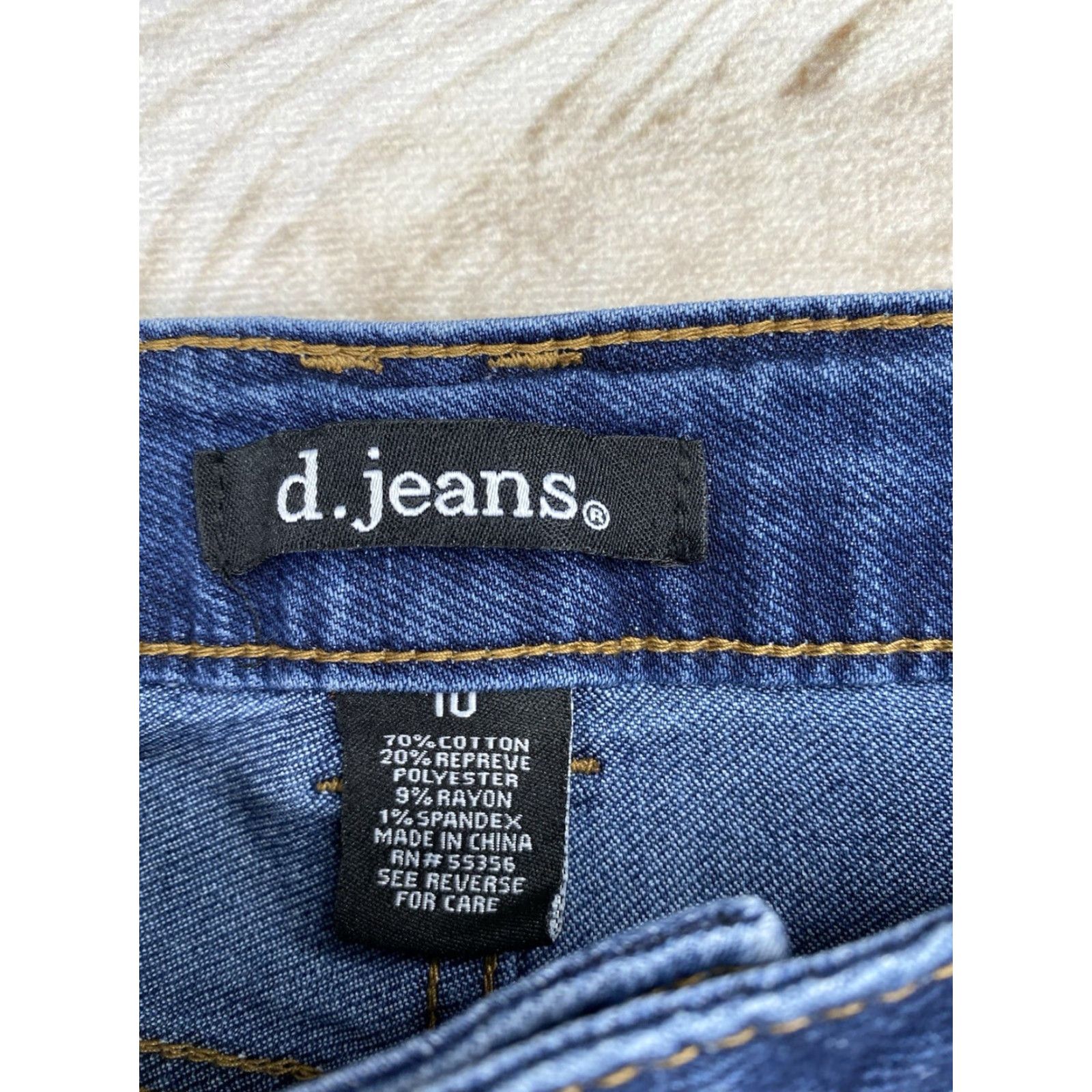 Denime D. Jeans Jeans Women's 10 Dark Wash Distressed Mid Rise Tapered Leg Denim Jeans Women 90s City Hipster Vintage No Size 32" / US 10 / IT 46 - 3 Thumbnail