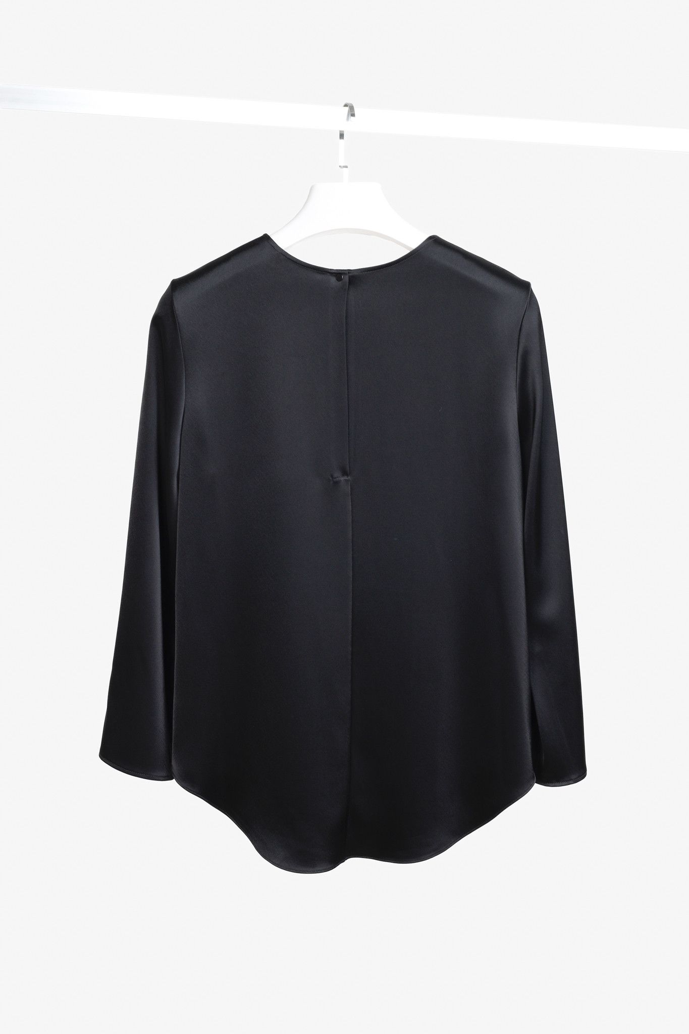 Theory Theory Black Minimalist Satin Blouse Size S / US 4 / IT 40 - 2 Thumbnail