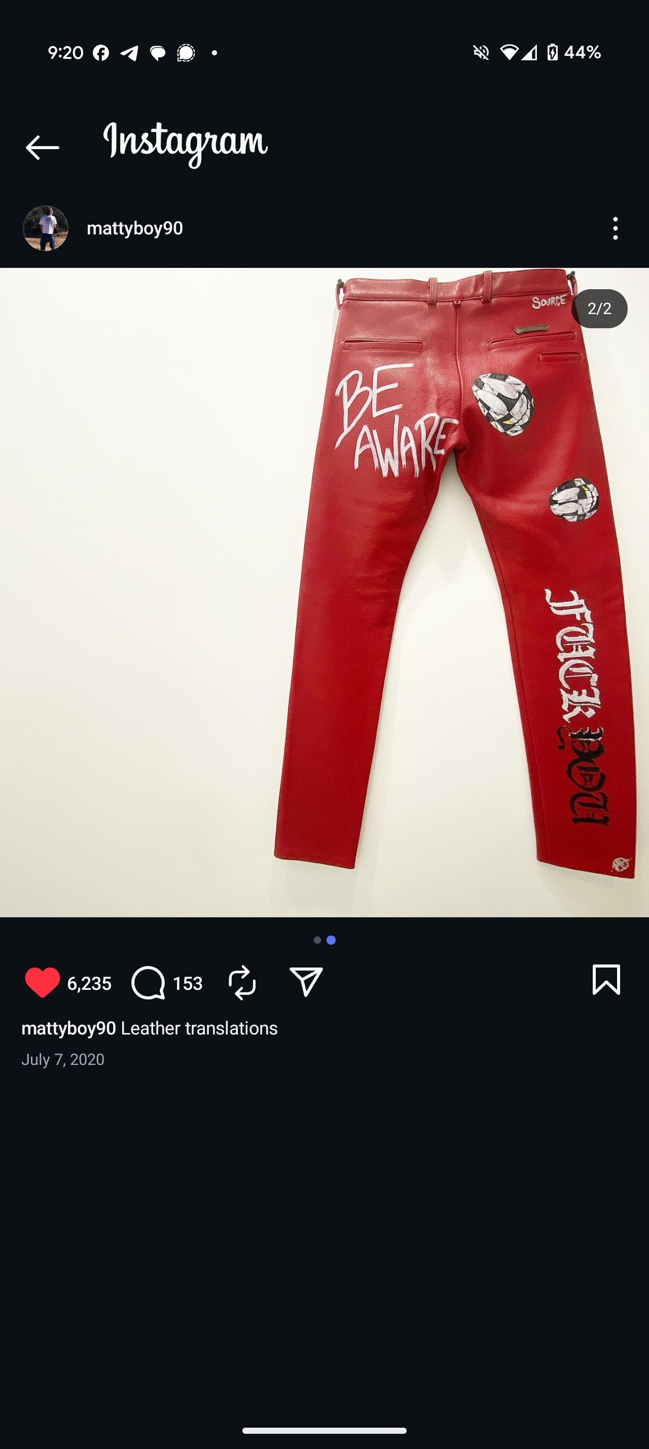 Chrome Hearts Young Thug Personal Chrome Hearts Matty Boy Leather Pants Size US 30 / EU 46 - 13 Thumbnail