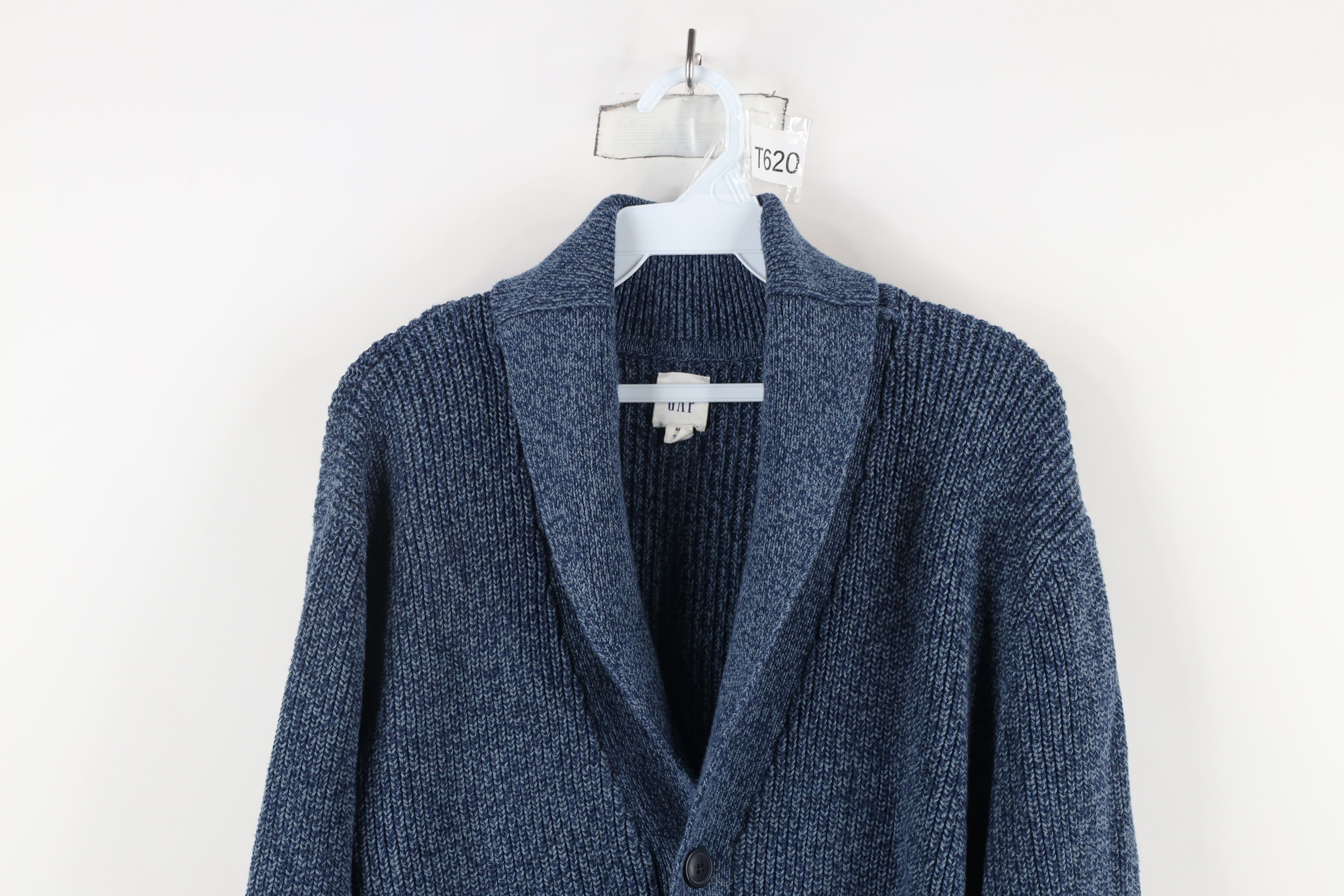 Gap × Vintage Vintage Gap Chunky Ribbed Knit Shawl Cardigan Sweater Size US XXL / EU 58 / 5 - 2 Thumbnail