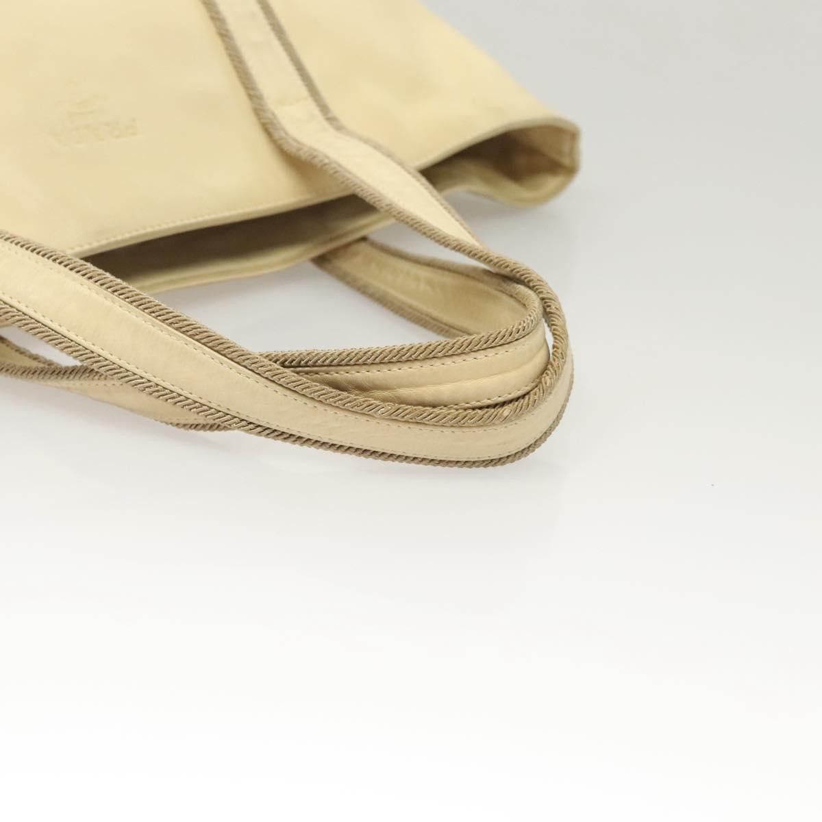 Prada PRADA Hand Bag Leather Cream Silver Size ONE SIZE - 7 Thumbnail